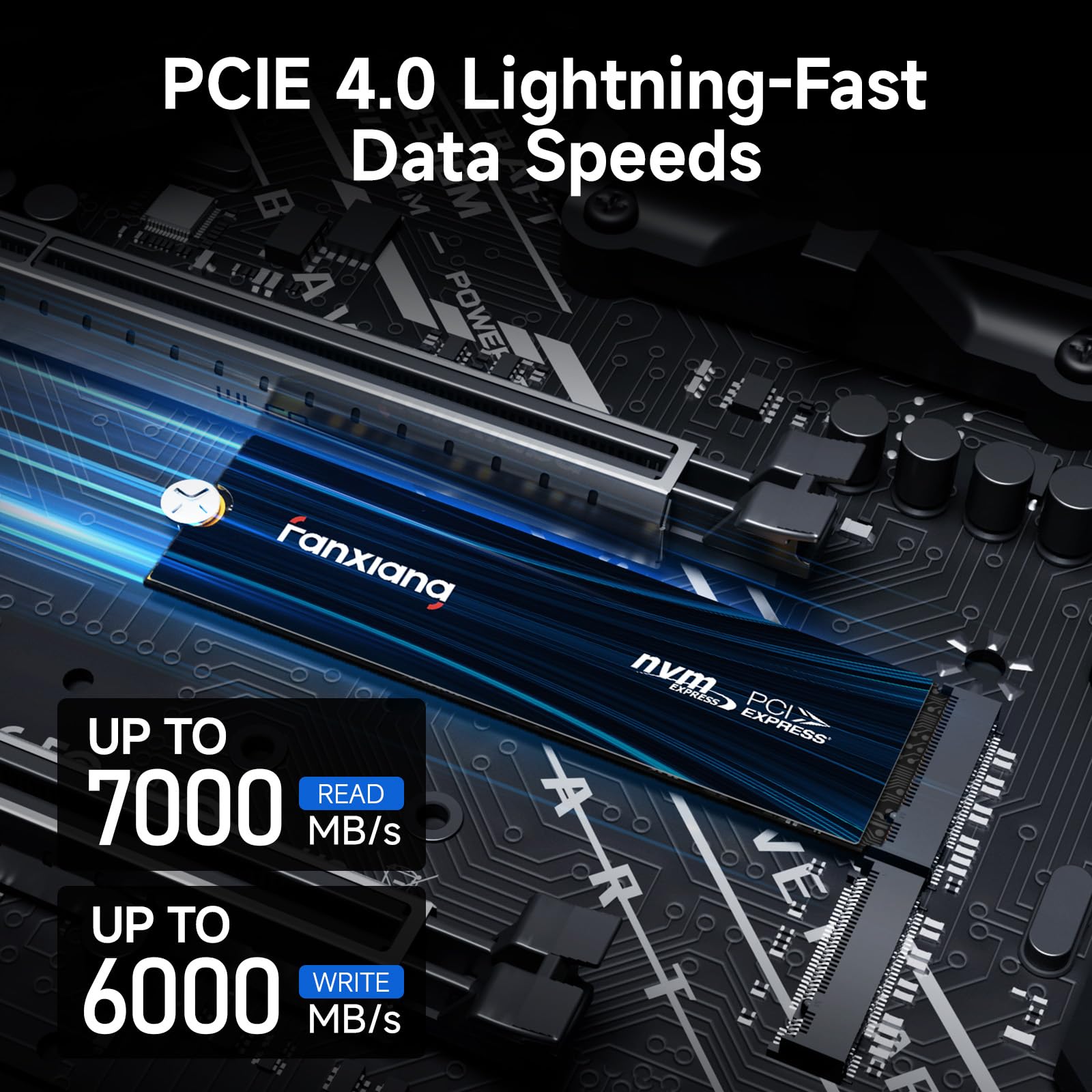 fanxiang S880E 4TB PCIe NVMe SSD Gen 4 Gaming SSD M.2 2280, Up to