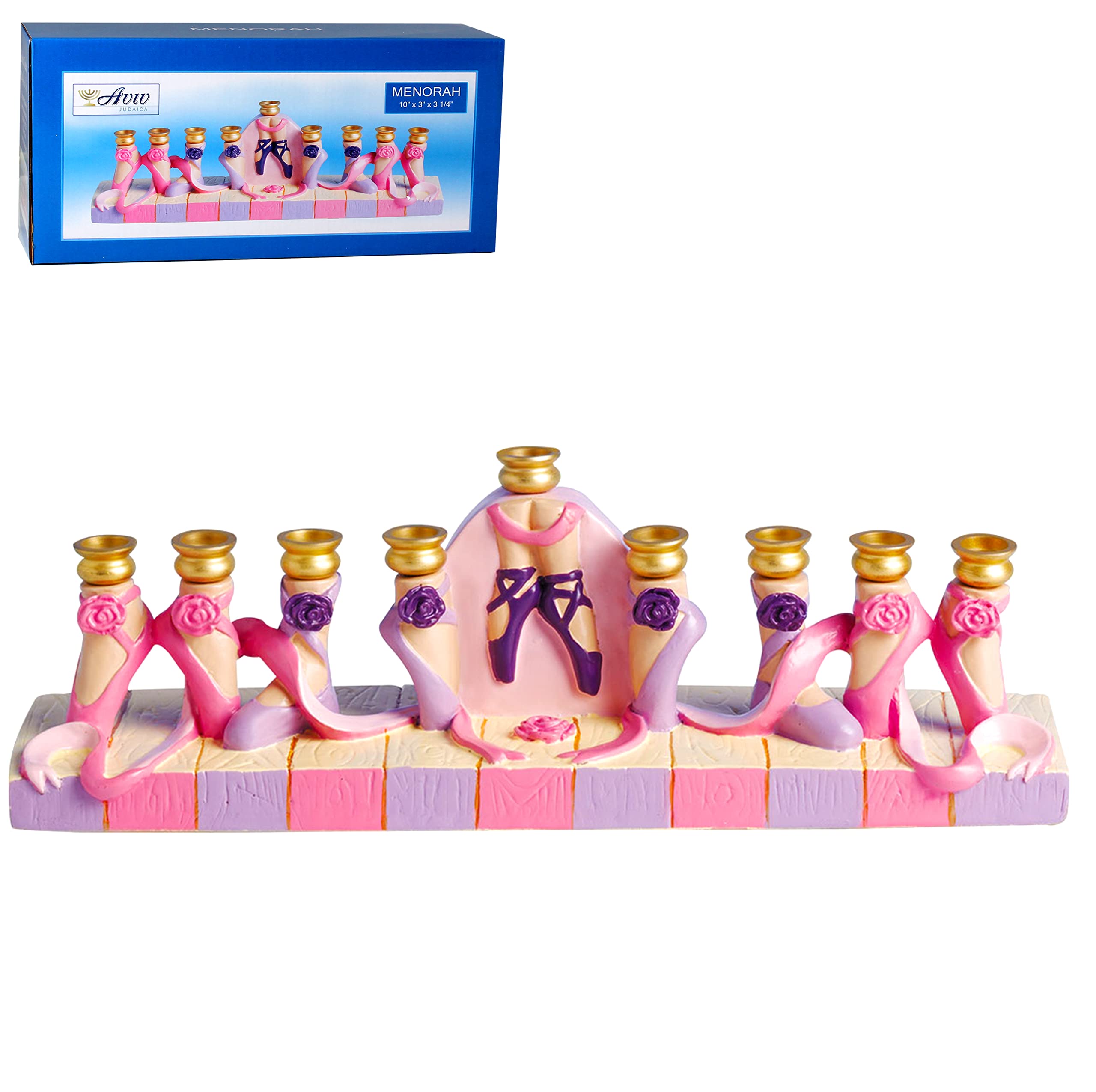 3-2673 スワロフスキー　ミニチュアハイヒール・楽器5点セット Amazon.com: Aviv Judaica Hanukkah Dancing Ballet Menorah 3D