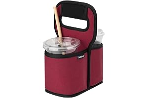 No Spill Cup Drink Carrier with Handle for Hot or Cold Drinks on the Go