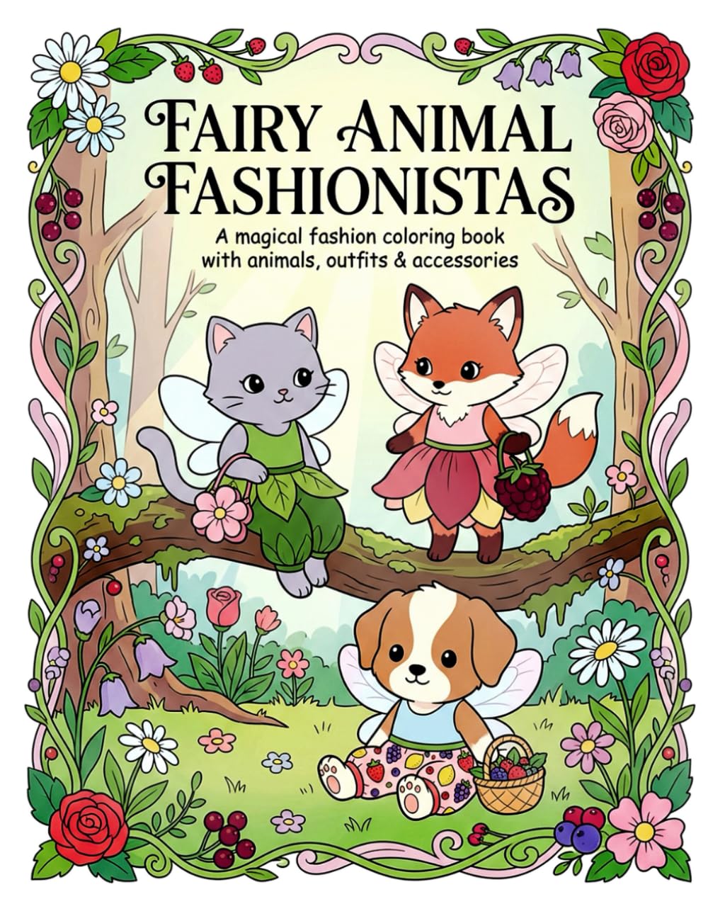 Tiny Animal Fairy Fashionistas: A magical fashion coloring book with outfits & accessories
