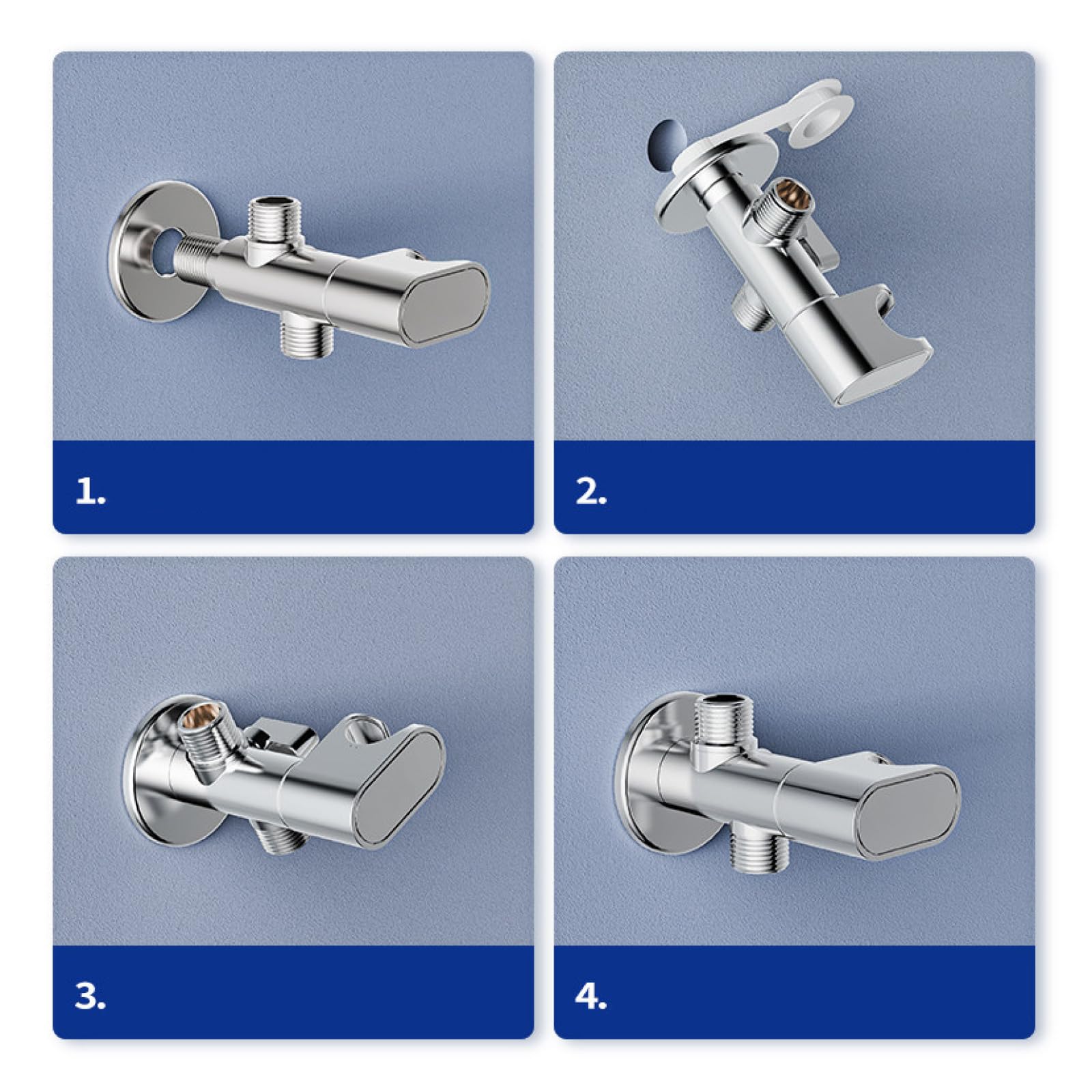 Doccetta Bidet per WC Cromato Kit Idroscopino WC In Ottone Montaggio A Parete G1/2 Doppia Uscita | con Tubo Adatto per L'Igiene personale E La Pulizia Degli Animali Domestici