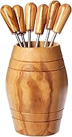 Vista 1 de Naturally Med Barril de madera de olivo con púas de olivo, 6 piezas
