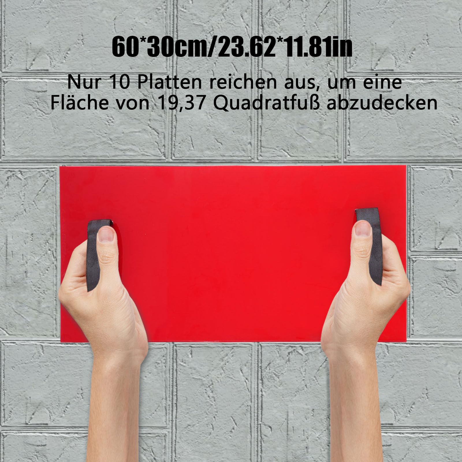 Betonstempel, Schalungsform Beton, Betonstrukturmatte, Dekorative Beton-Zement-Abdruck-Textur Stempelmatte, 60 x 30cm, Ideal für Garten, Garagen, Gehwege und mehr
