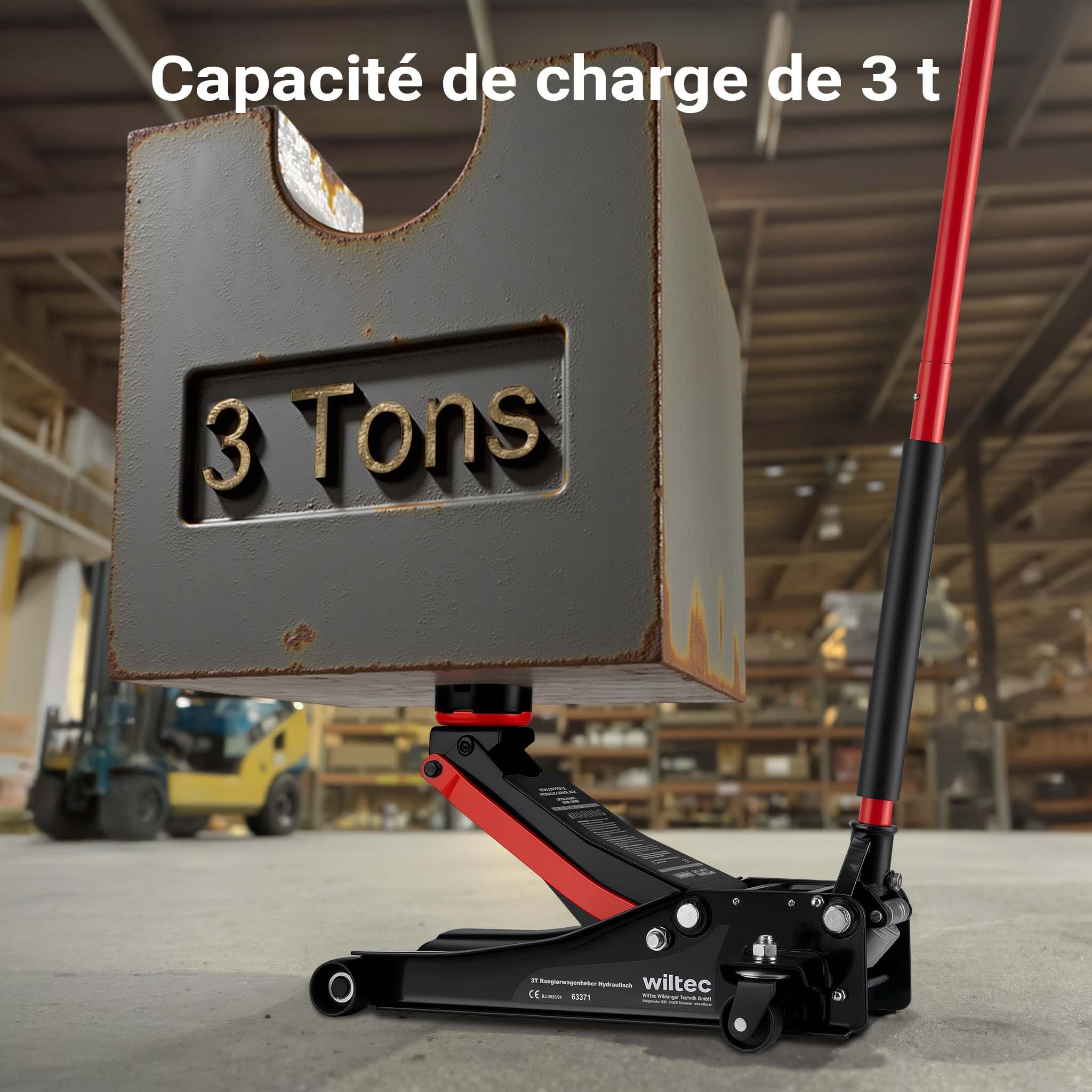 XPOtool Cric hydraulique de Plancher manœuvrable de 3T Poids 29 kg Hauteur de Levage 85-500mm avec Piston Double Levage Voiture Garage Atelier Cric de Sol Accessoires de Garage et Atelier Auto