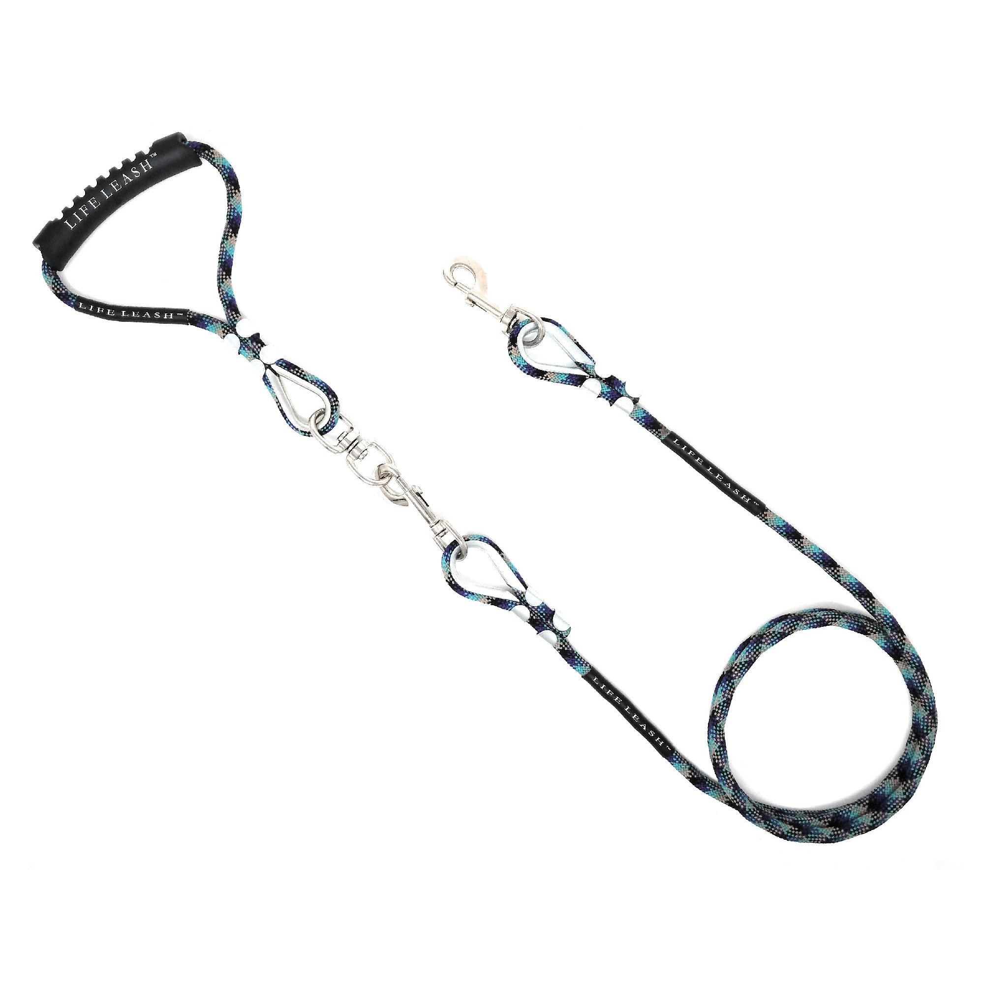 Life Leash Interchangeable Dog Leash System – Heavy Duty 48” Lead and Detachable 12” Comfort Grip Handle Combo – for Small, Medium, and Large Breeds