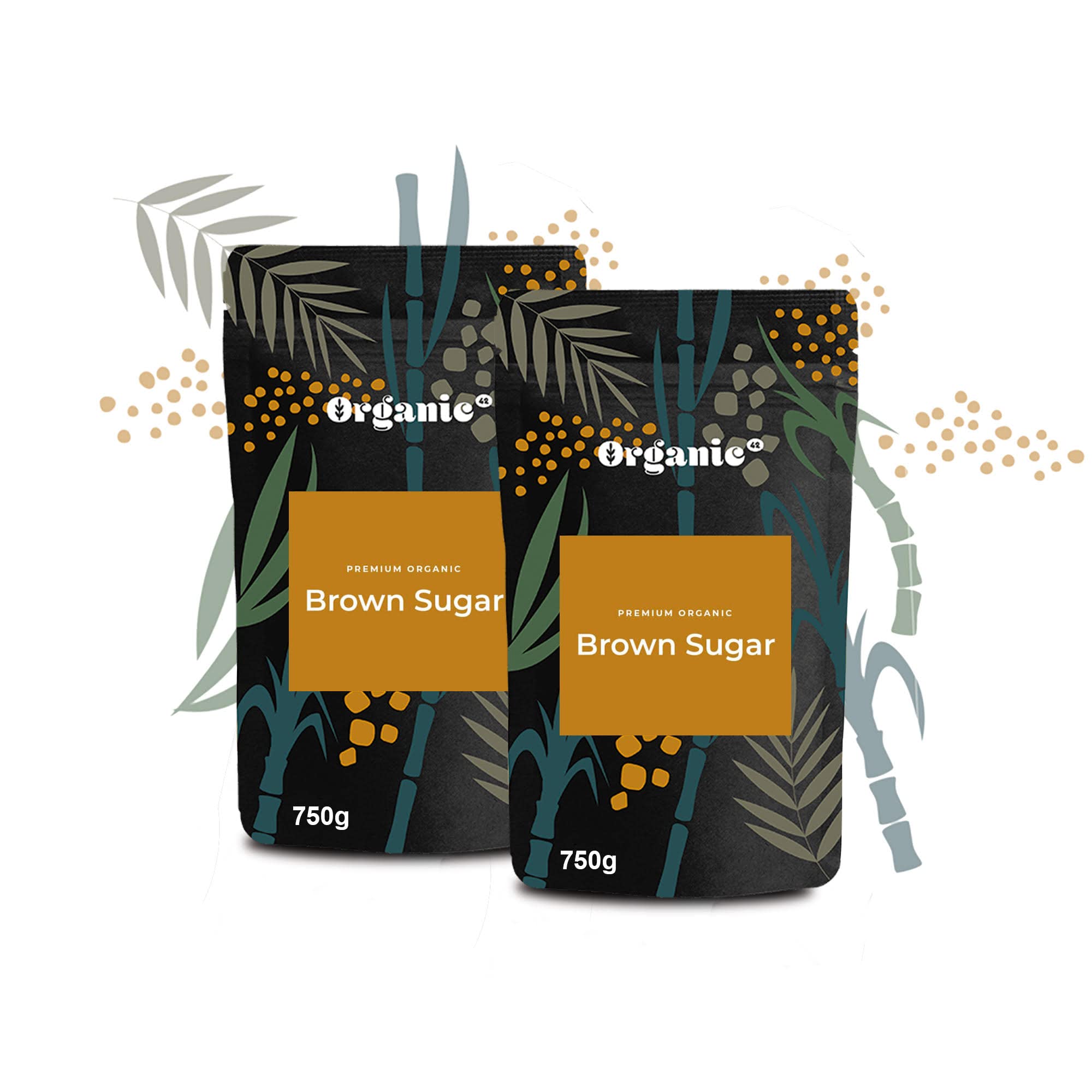 Organic42 Truly Organic Brown Sugar (750 grams, Pack of 2 ) Natural & Refined Cane Sugar / Mineral Rich Pure Sugar Powder for Tea Coffee Baking | Chemical Free | No Preservatives |100% Organic Product