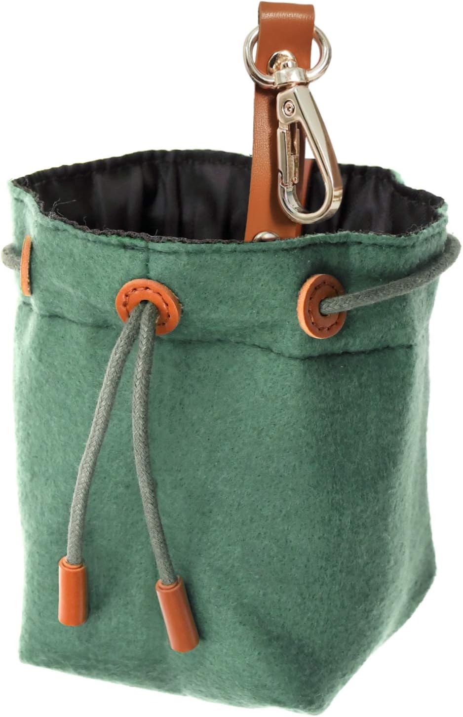 Chngeary Dog Treat Pouch - Portable Dog Training Treats Bag Uses Drawstring Sealing Method and Waist Hook Buckle - Flexible to Carry, Easy to Open/Close, Snacks do not Fall During Work(Green)