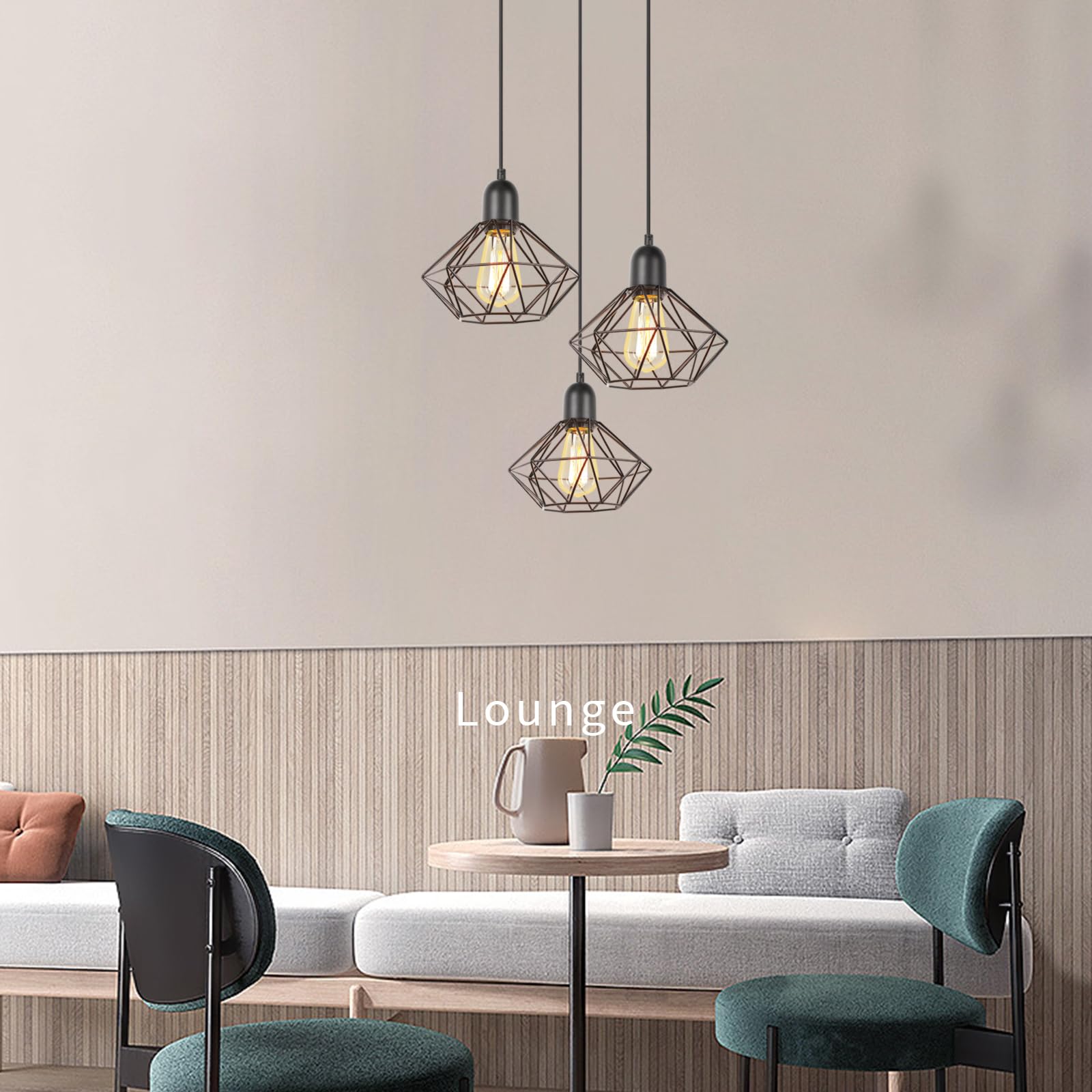 Interna Lampada a sospensione Vintage Lampada da soffitto industriale Luce pendente, creativo battuto lampadario in ferro adatto per sala da pranzo e un da cucina, E27, LED lampadina non inclusa (C3