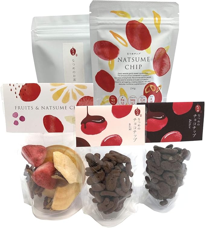 Amazon なつめいろ お試しアソートセット ５点 なつめチップ なつめチョコチップ フルーツチップ なつめティー ドライフルーツ ナツメチップス なつめ茶 ドライなつめ 無添加 棗 スライス なつめ なつめいろ ドライフルーツ 通販