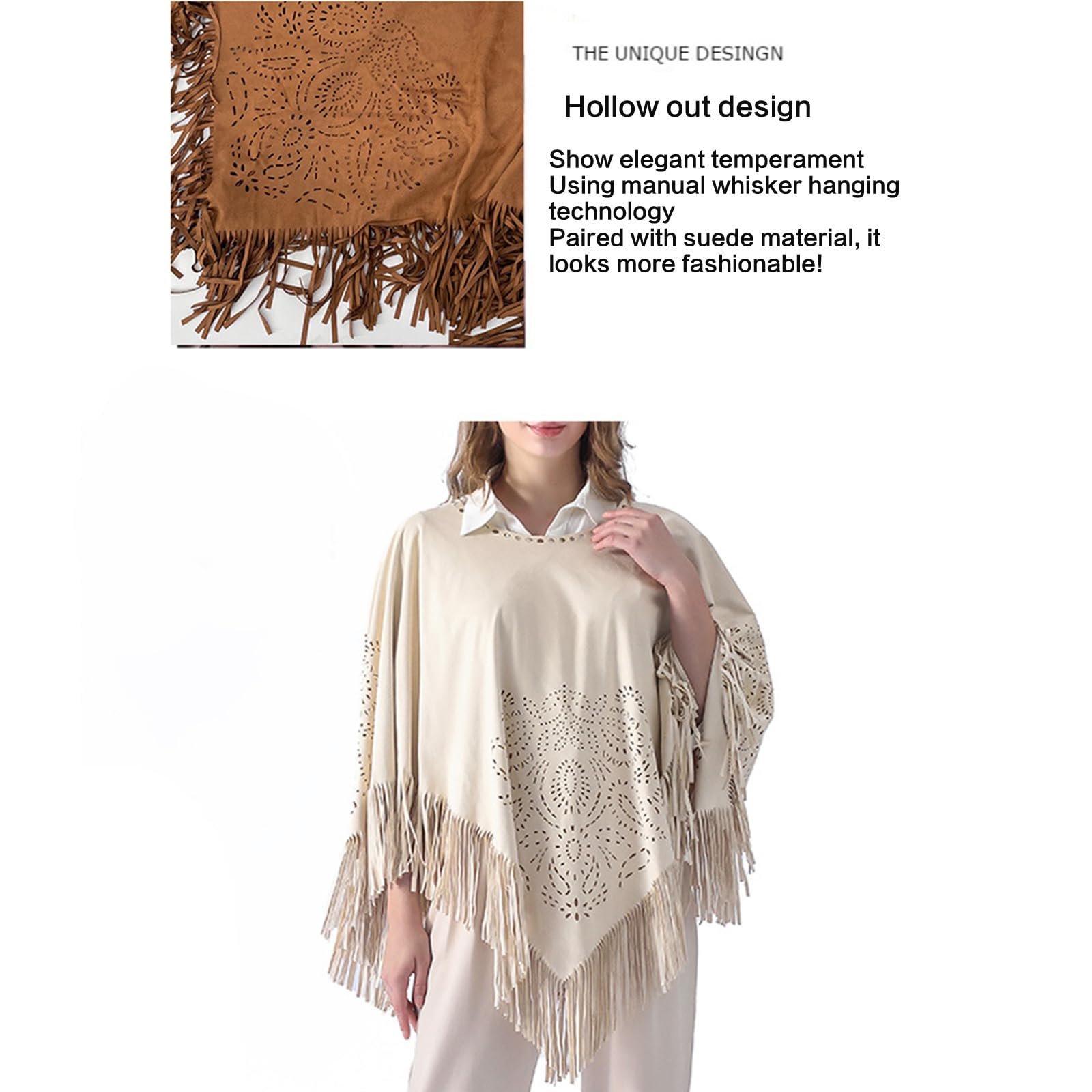 Versatile scialle avvolgente poncho coperta calda per ufficio all'aperto matrimonio scialle con nappe avvolgere poncho sciarpa calda sciarpa oversize