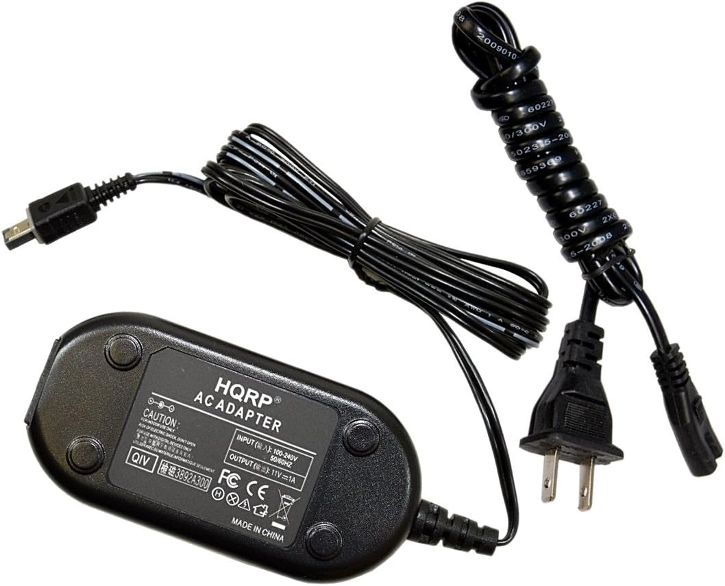 HQRP AC Adapter/Charger Compatible with JVC AP-V14 AP-V15 AP-V16 GZ-MG630A GZ-MG21U GR-D72U GZ-MG27U GR-D93U GR-D371US GR-D375US GR-D395US GR-AX890US GR-D230US GZ-MS100 GR-AXM17U GR-AXM18U Camcorder