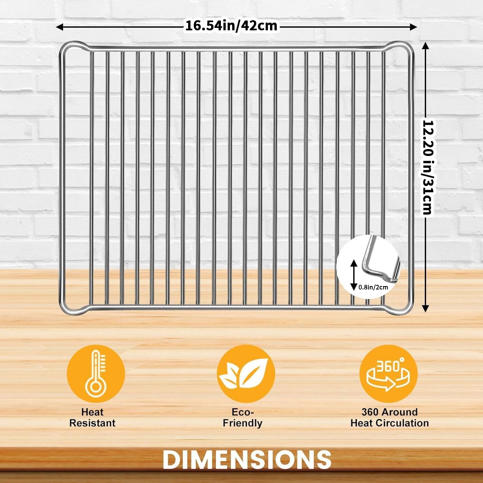 Smart Oven Rack per Breville Air Fryer Countertop Oven, 16.5 '' * 12.2 '' Accessori per Friggitrici ad Aria in Acciaio Inossidabile Parti di Ricambio
