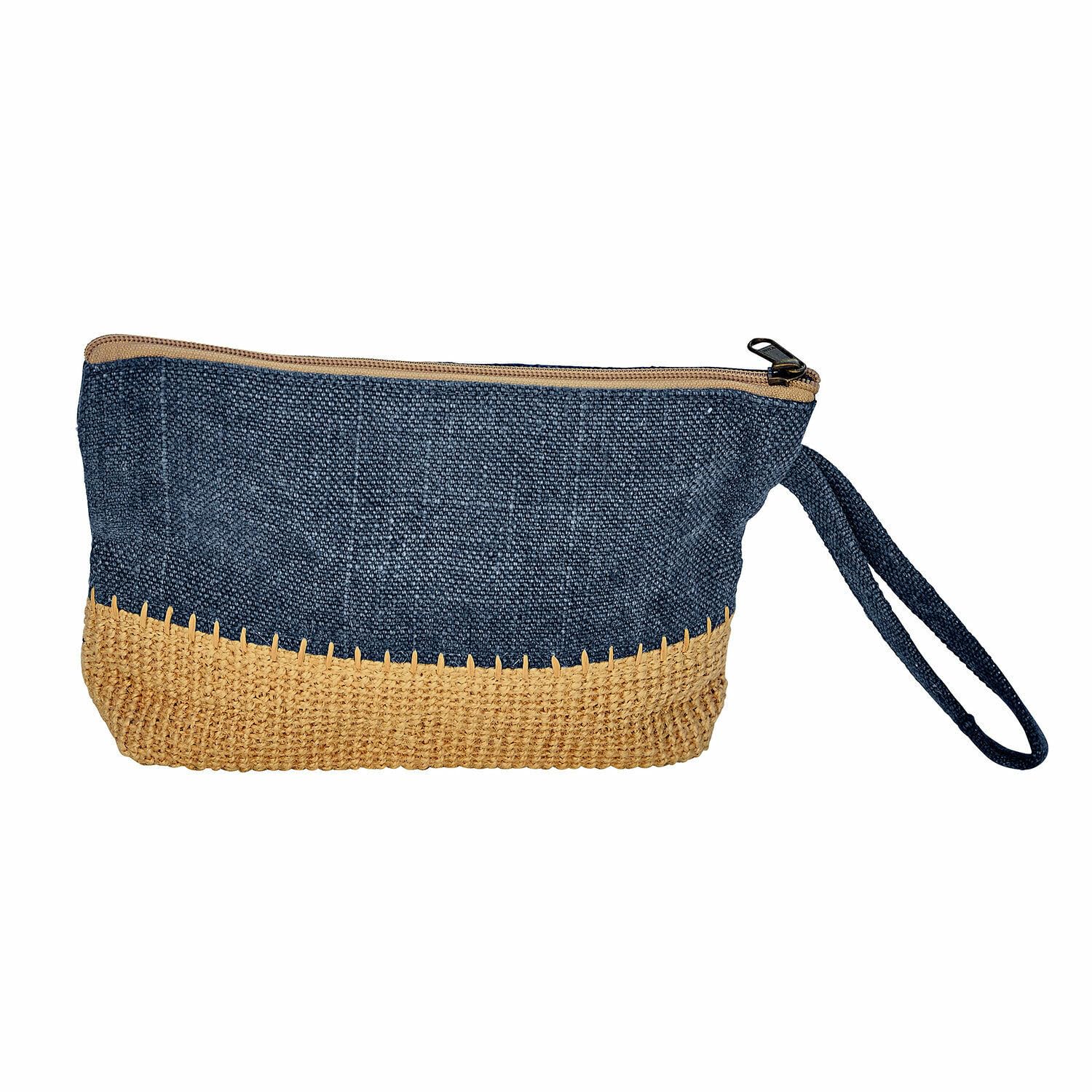 Loberon Tasche 2er Set Cacula, blau/creme
