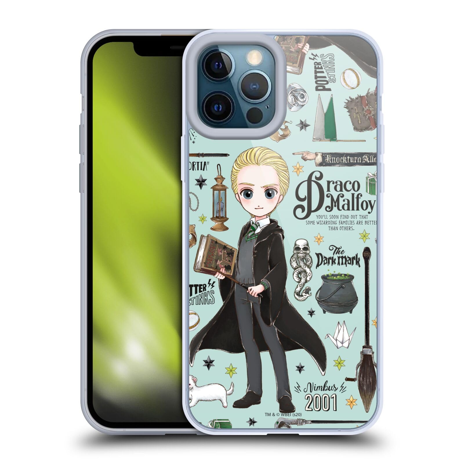 Head Case Designs Licenciado Oficialmente Harry Potter Patrón Luna Reliquias de la Muerte XXXVII Caso Funda de Gel Suave Compatible con Apple iPhone 12 / iPhone 12 Pro — view 168