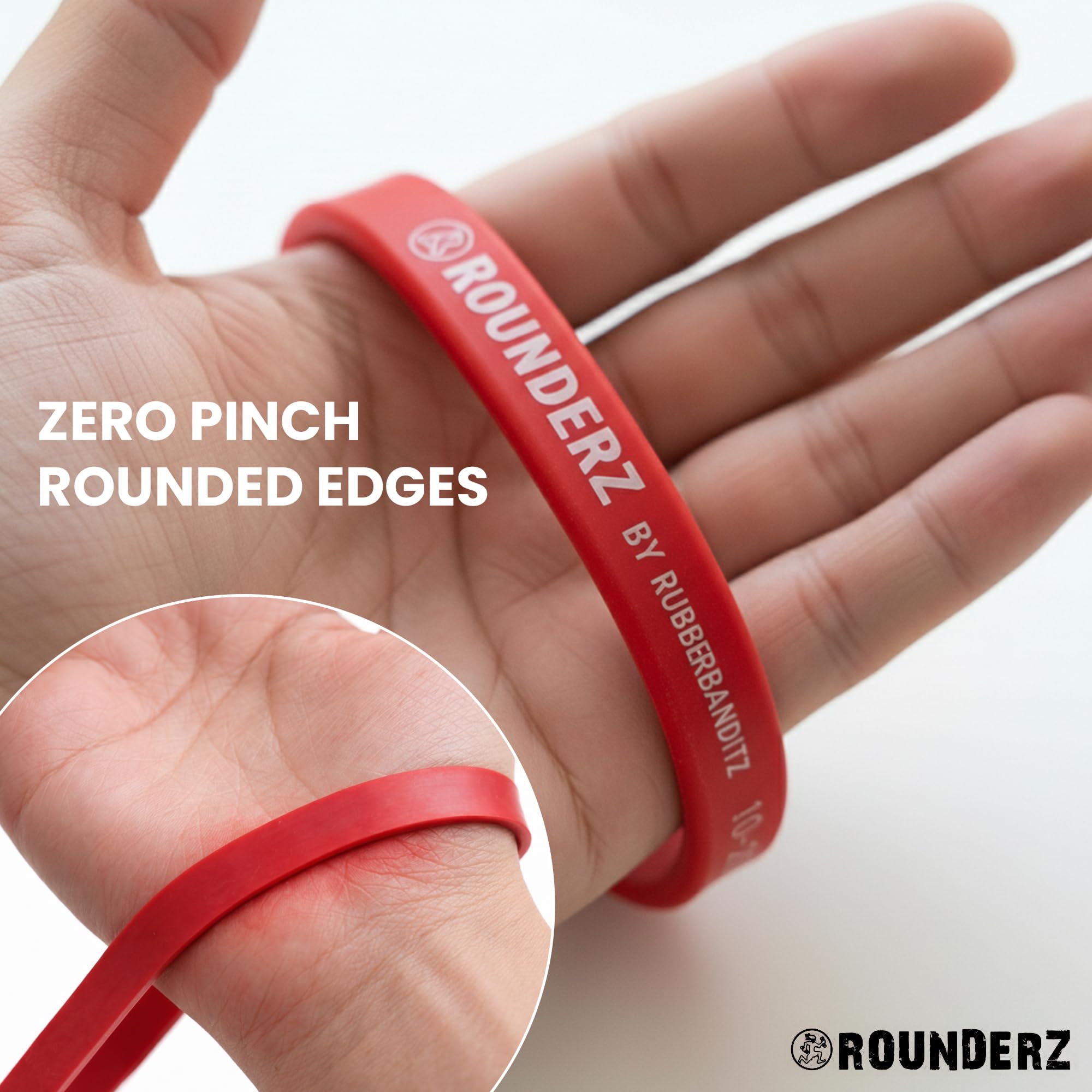 Rubberbanditz Rounded Edge Resistance Band | Compact and Light Weight Exercise Bands | Suitable for All Fitness Levels Users| Travel Friendly Resistance Bands for Working Out