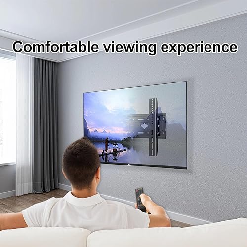 Miniatura 8 de Soporte de pared fijo para la mayoría de televisores 4K, LED, LCD y plasma de 32 a 68 pulgadas, soporte de pared de TV VESA de hasta 15.748 x 15.748