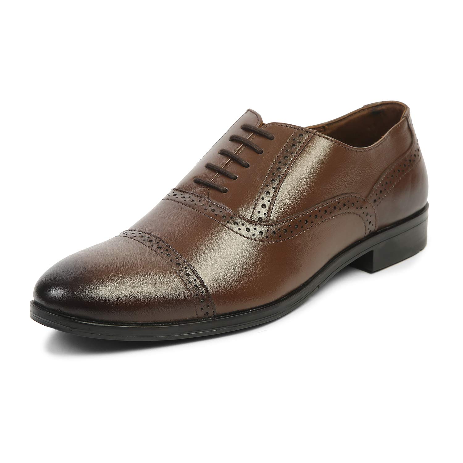 Men's Formal Lace-up Oxford Shoes for Men | Solid Design | Ideal for Formal, Business Casual, and Parties | Brunette Brown, Size UK 7 (RGOX)-image-39