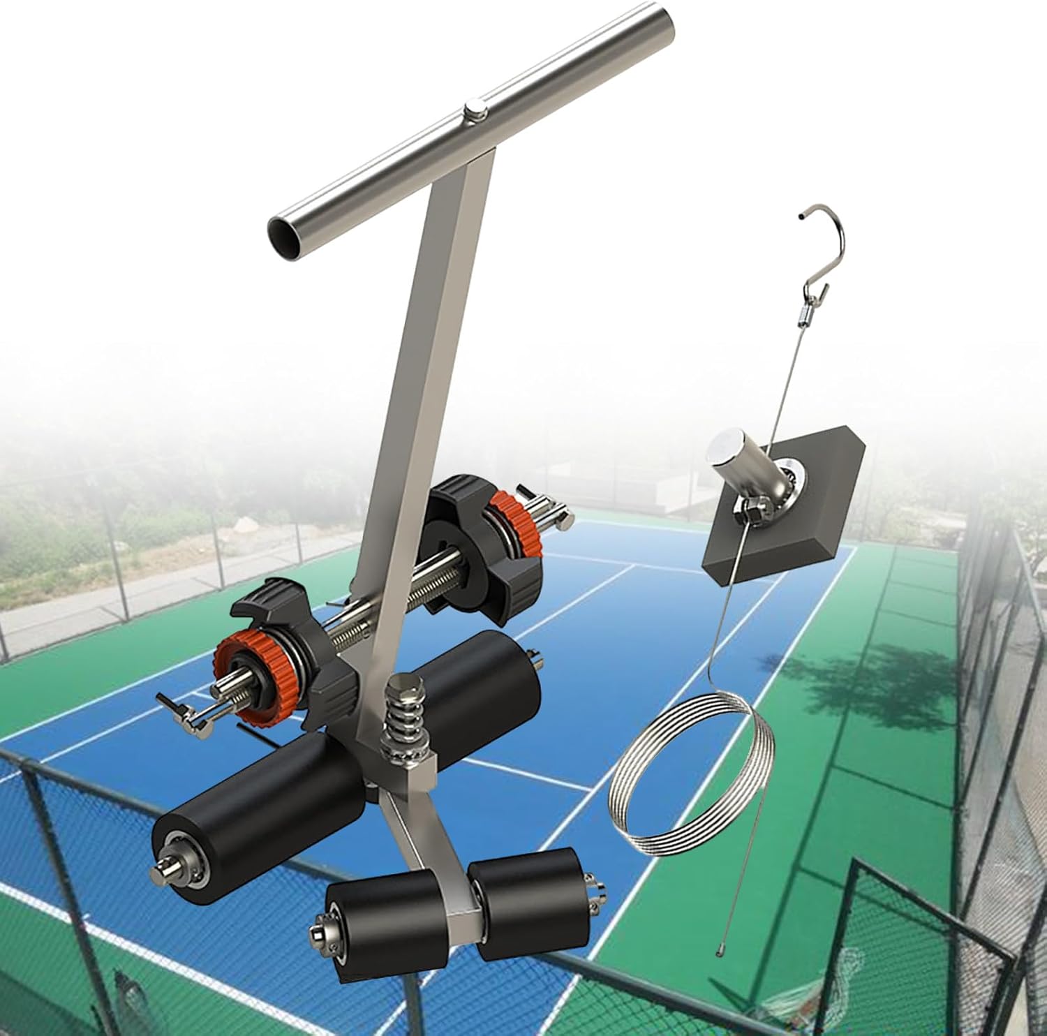 Floor Tape Applicator - Basketball Court Marking Kit with Drawing Circle Kit, for Draw Straight Lines, Circles, Curves-Line Striping Machine,45CM