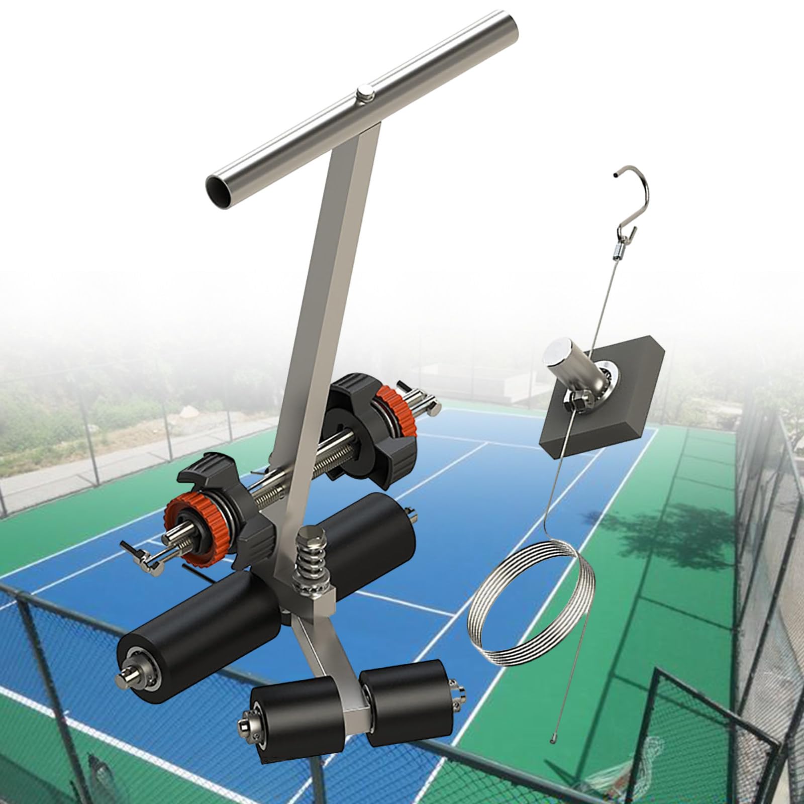 asdchZen Floor Tape Applicator - Basketball Court Marking Kit With Drawing Circle Kit, For Draw Straight Lines, Circles, Curves-Line Striping Machine,45Cm