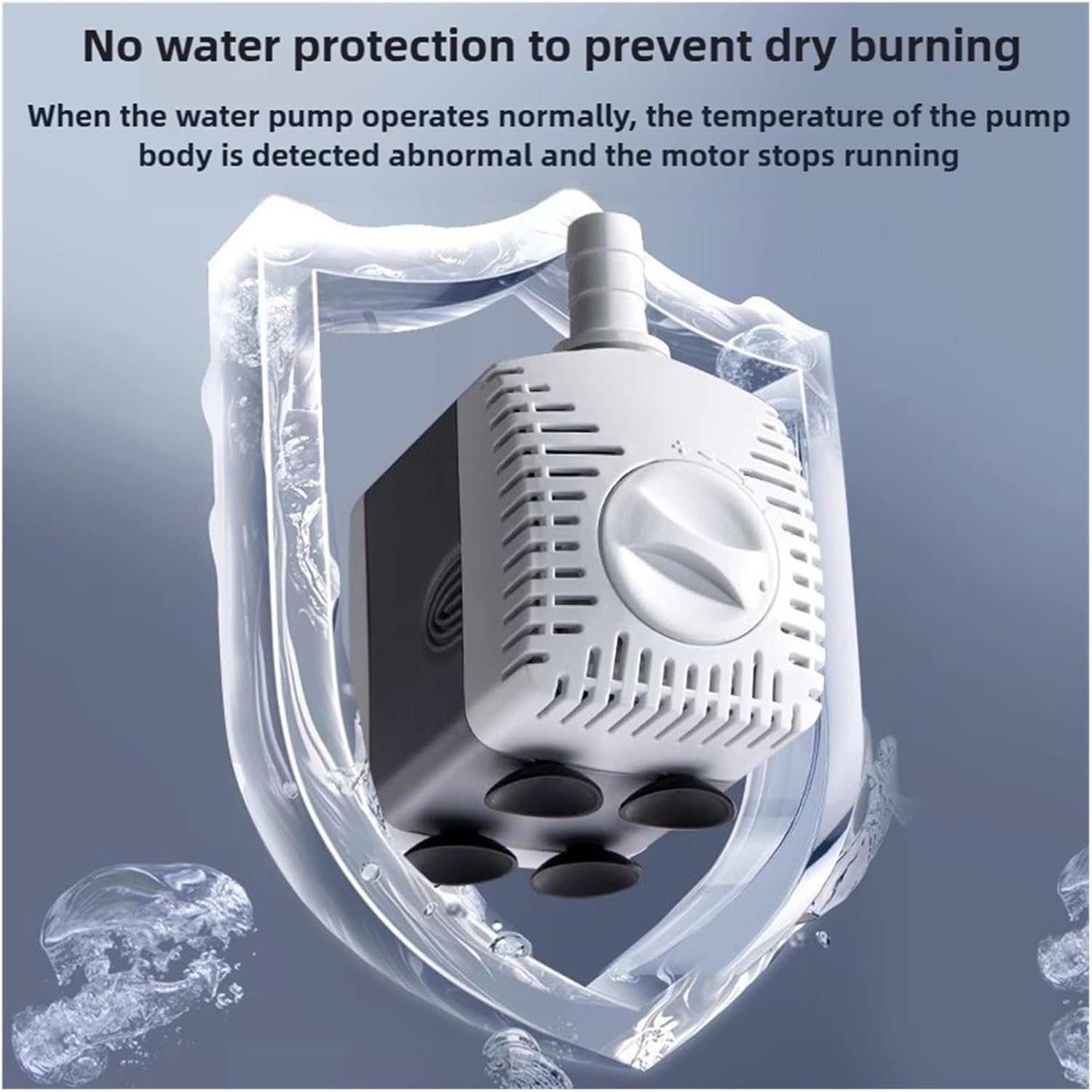 Industrial Water Pressure Diaphragm Pump Mini Fish Tank Water Pumps Aquarium Ultra Quiet Adjustable Submersible Pump Circulation Bottom(25W)