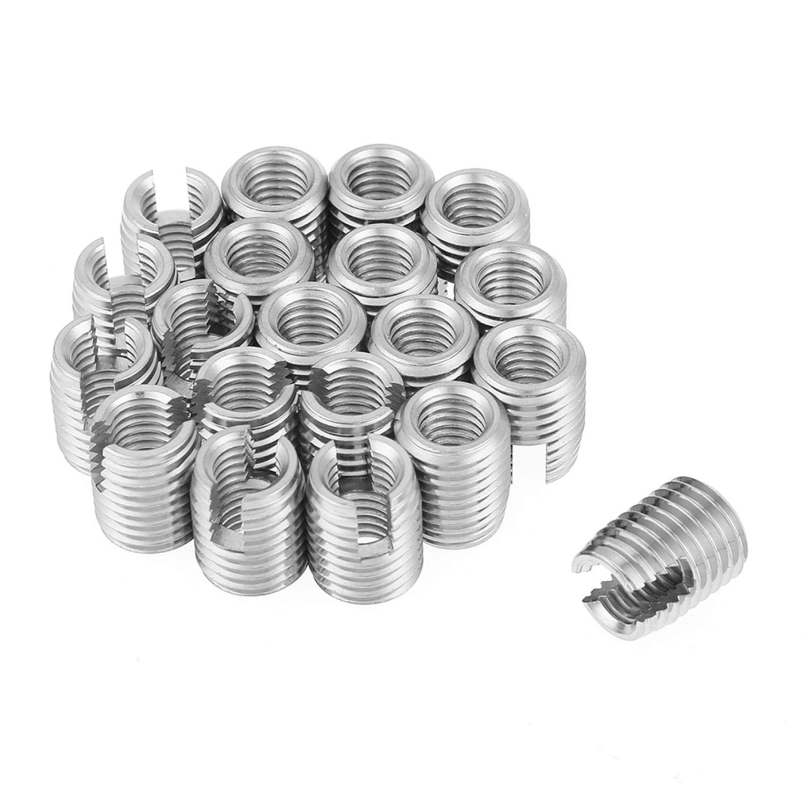 Lot De 10 Inserts Filetés Acier Inox 303 - Réparation Filetage M8x1.25 Vers M12x1.75 - Douille Taraudée Métrique Pour Mécanique