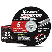 Vista 8 de EZARC Paquete de 25 ruedas de corte, rueda de corte de 3 x 1/16 x 3/8 pulgadas, disco de corte de metal y acero inoxidable para amoladora