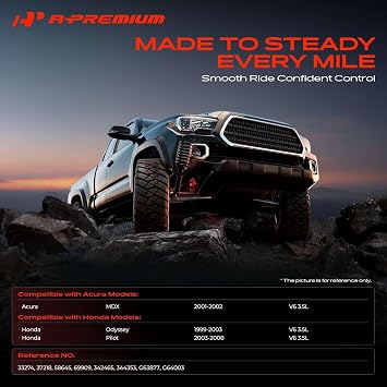 A-Premium Rear Shock Absorbers, Set of 2 - Compatible with Honda, Acura