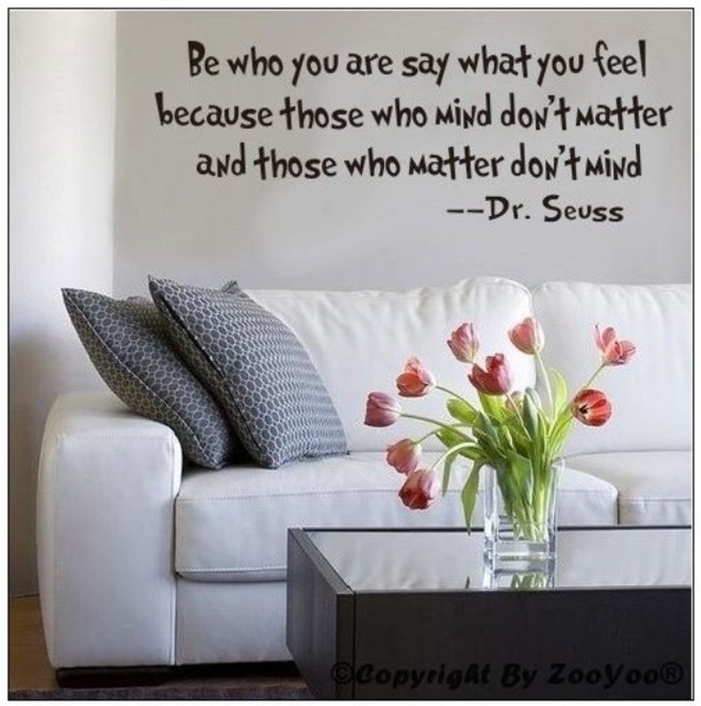 ACEFAST INCBe Who You Are Dr.seuss Quote Wall Sticker Vinyl Decal Home Decor Art Lettering