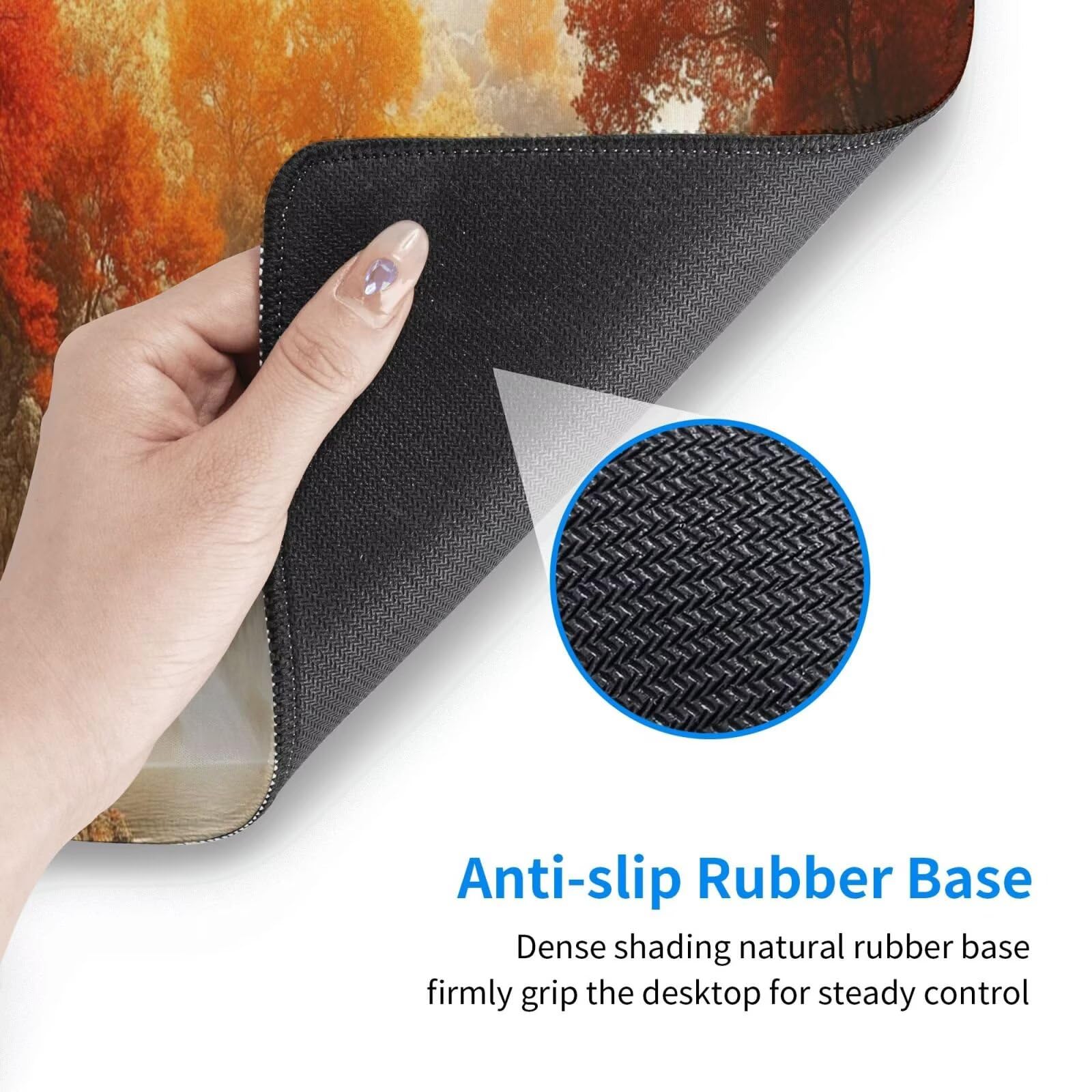 Żółta podkładka pod mysz XXL Wodospad Podkładka na biurko 1600 x 800 x 3 mm zmywalna podkładka do gier na laptopa, z antypoślizgową gumową podstawą do gier, PC, pracowników biurowych Y949