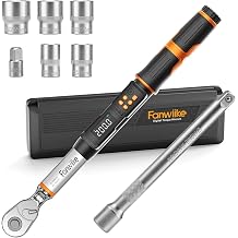 Digital Torque Wrench, 7.38-147.5 ft.lb/10-200 Nm, 1/2" Drive Inch Pound Torque Wrench Electronic with Buzzer & Colorful LED Indicator Cars Automotive