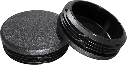 Vista 15 de Prescott Plastics Tapones de plástico acanalados de 1/2" (12.7 mm) de diámetro exterior, tapas de extremo redondas de tubo de metal negro