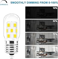 Vista 3 de Bombilla LED E17 regulable, equivalente a 30-40 W de incandescente, blanco natural 4000K, apta para microondas sobre la estufa de LG Whirlpool
