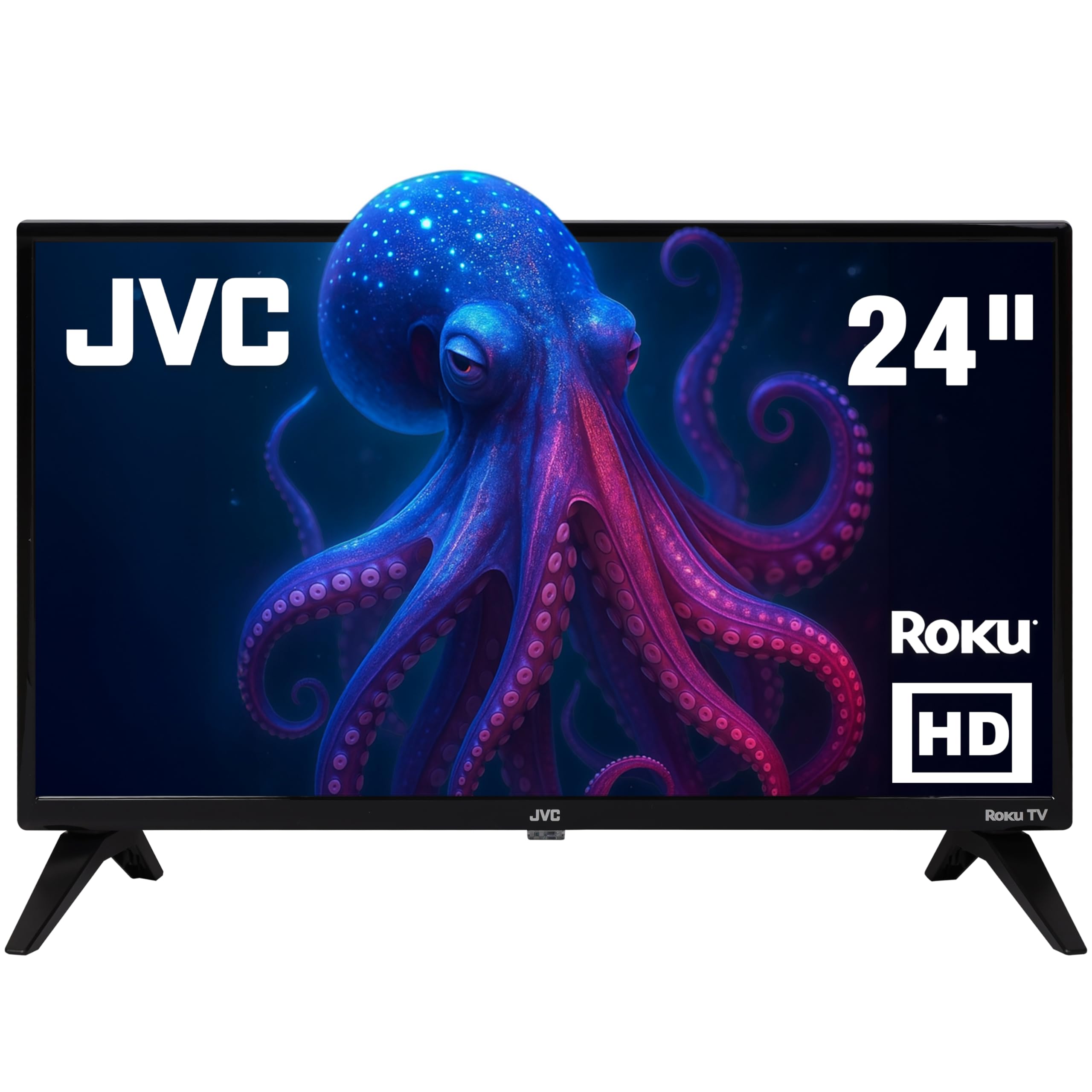 JVC Pantalla 24 Pulgadas HD Roku TV SI24R - 24 pulgadas - Con Marco