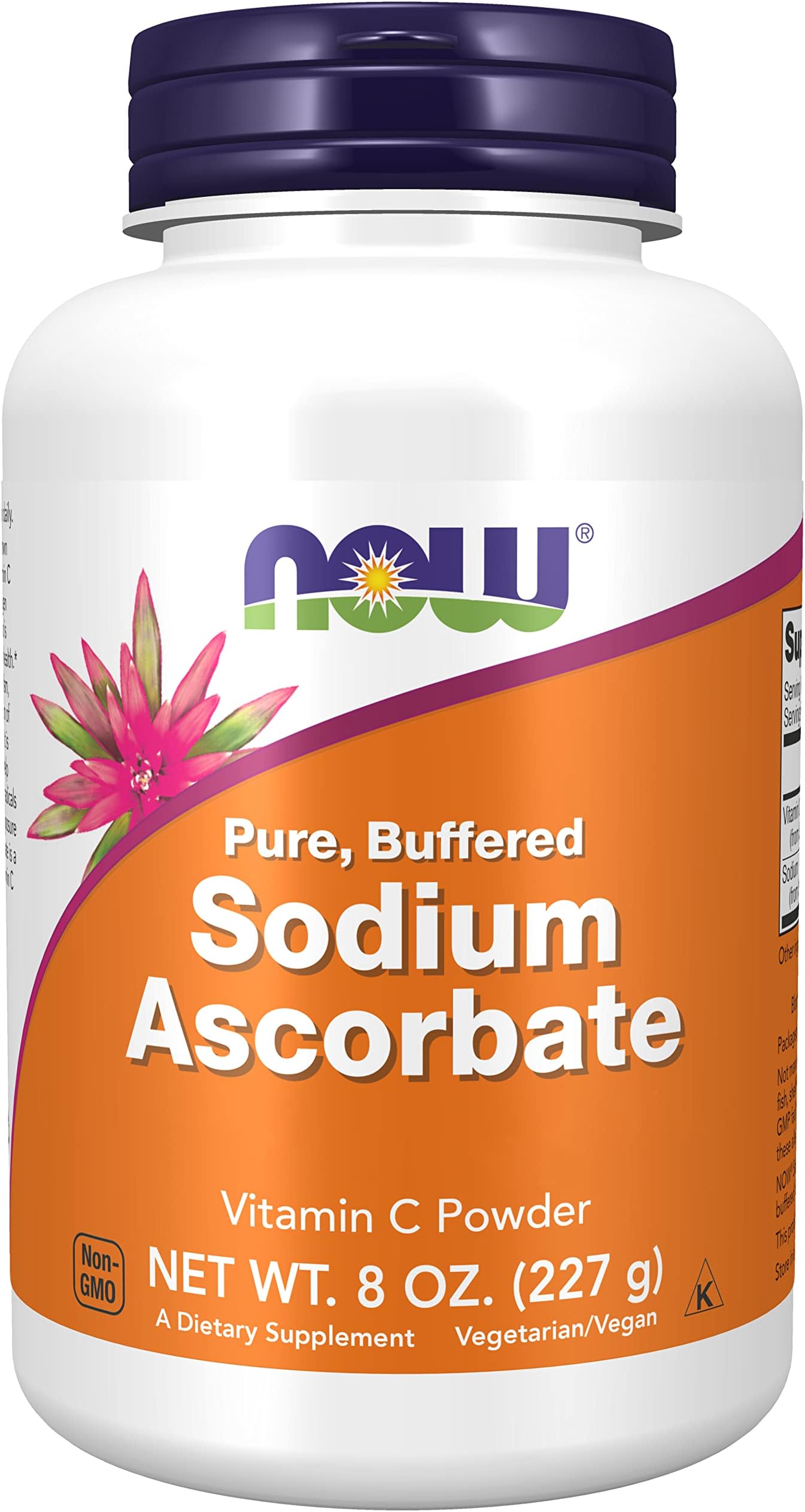 Foods, Sodium Ascorbate, Buffered Vitamin C, 227g Vegan Powder, Lab-Tested, Gluten Free, Soy Free, Vegetarian, Non-GMO