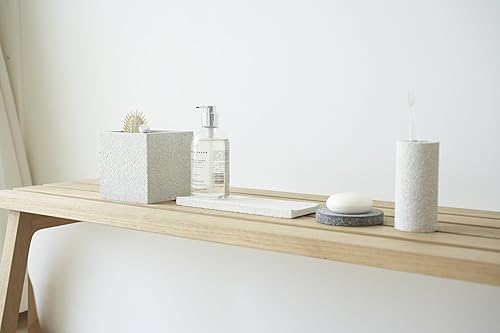 Miniatura 5 de piso cepillo para polvo de dientes soporte, color blanco (importado de Japón)