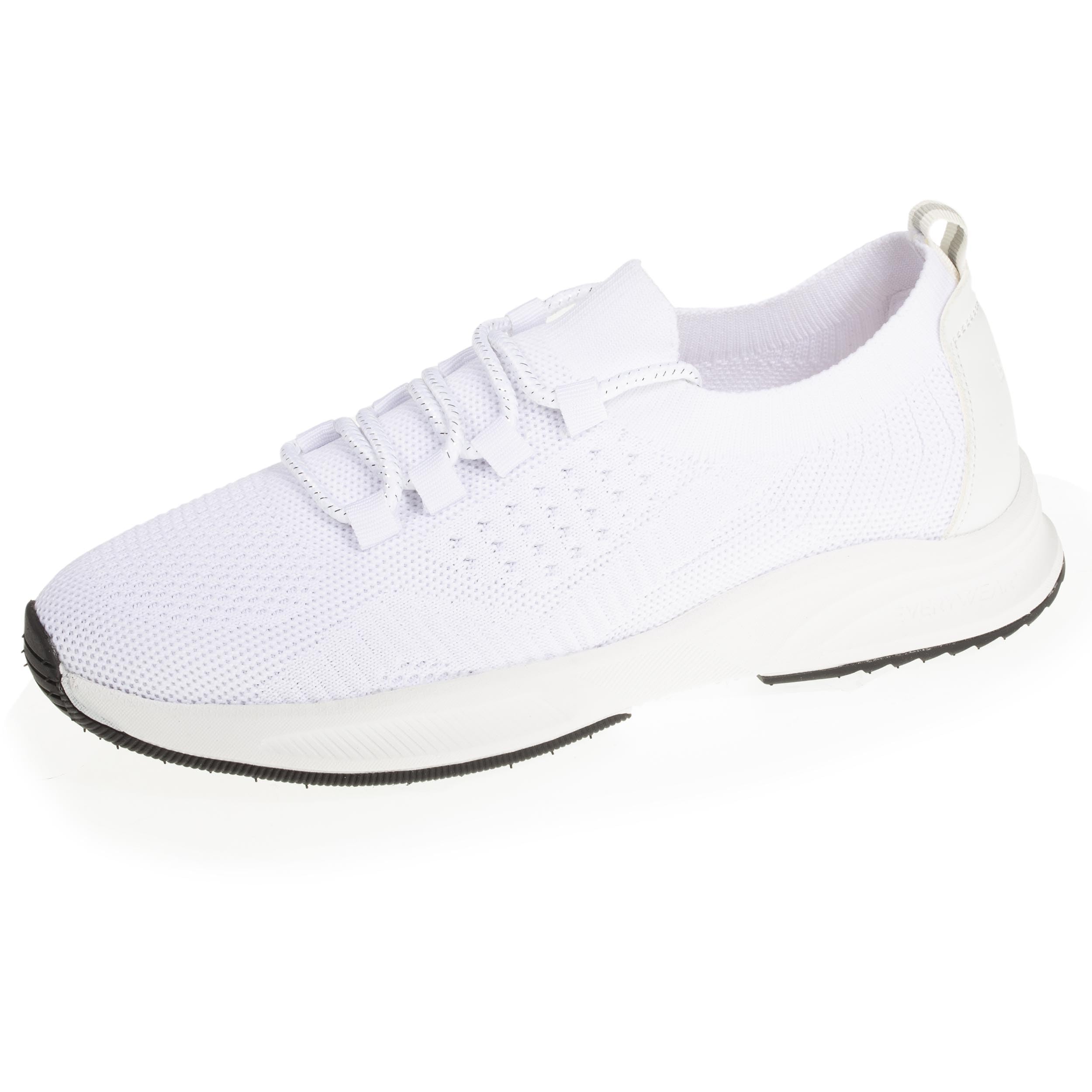 Isotoner Baskets Femme Slip on, Souple et léger, avec Lacets, 38 EU, Blanc