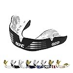 OPRO Instant Custom-Fit Mouth Guard, Dentist-Level Comfort, Protection & Fit - Moldable Mouthguard for Football, Boxing, Rugby, MMA, BJJ, UFC Mouth Piece- Includes Mouth Guard Case (UFC Black, Adult)