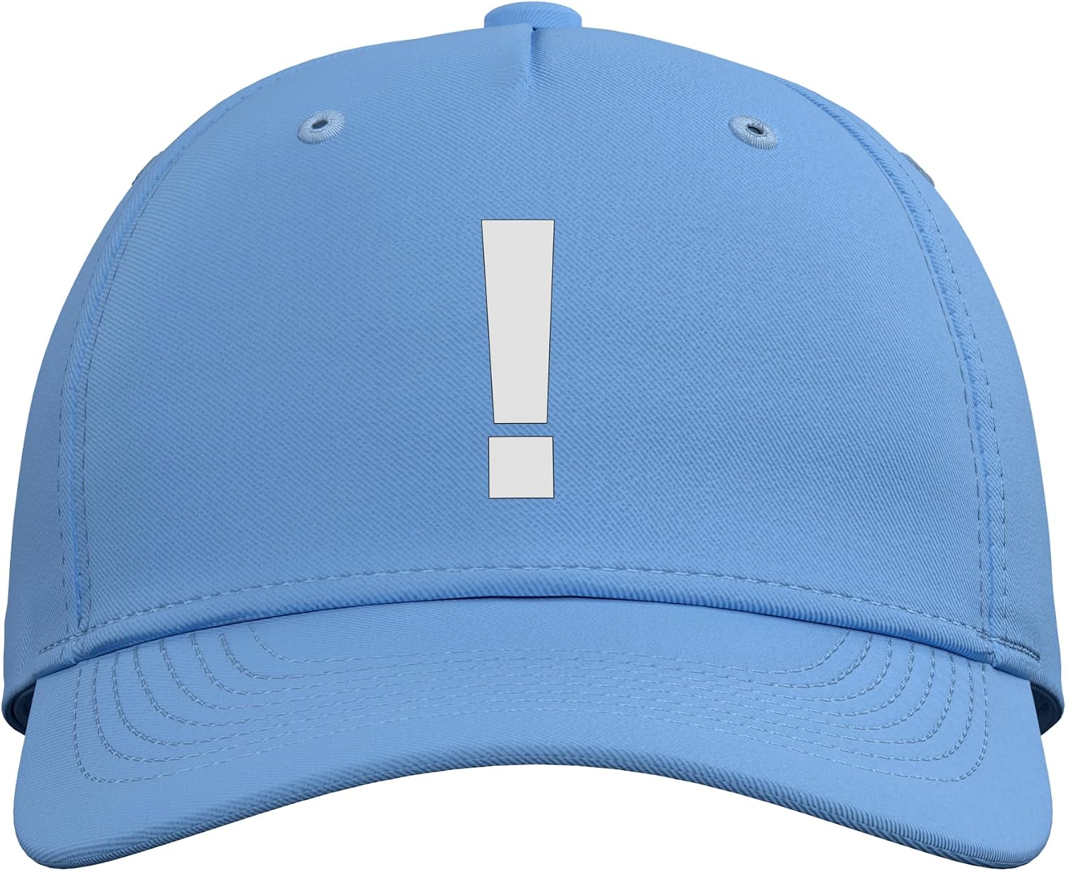 Exclamation Mark ! Simple Black and White Punctuation Adjustable Baseball Hat image 2