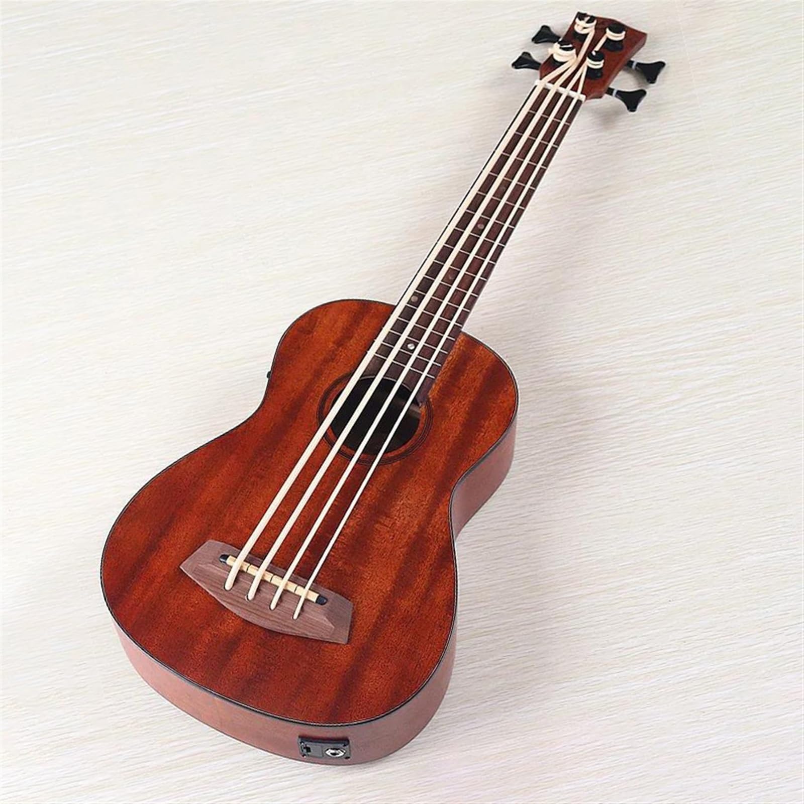 Ukulele Zestawem Dla Elektryczna Gitara Ukulele 30-calowa Mini Gitara Basowa 4 Struny Z Laminowanego Drewna(Color:A)