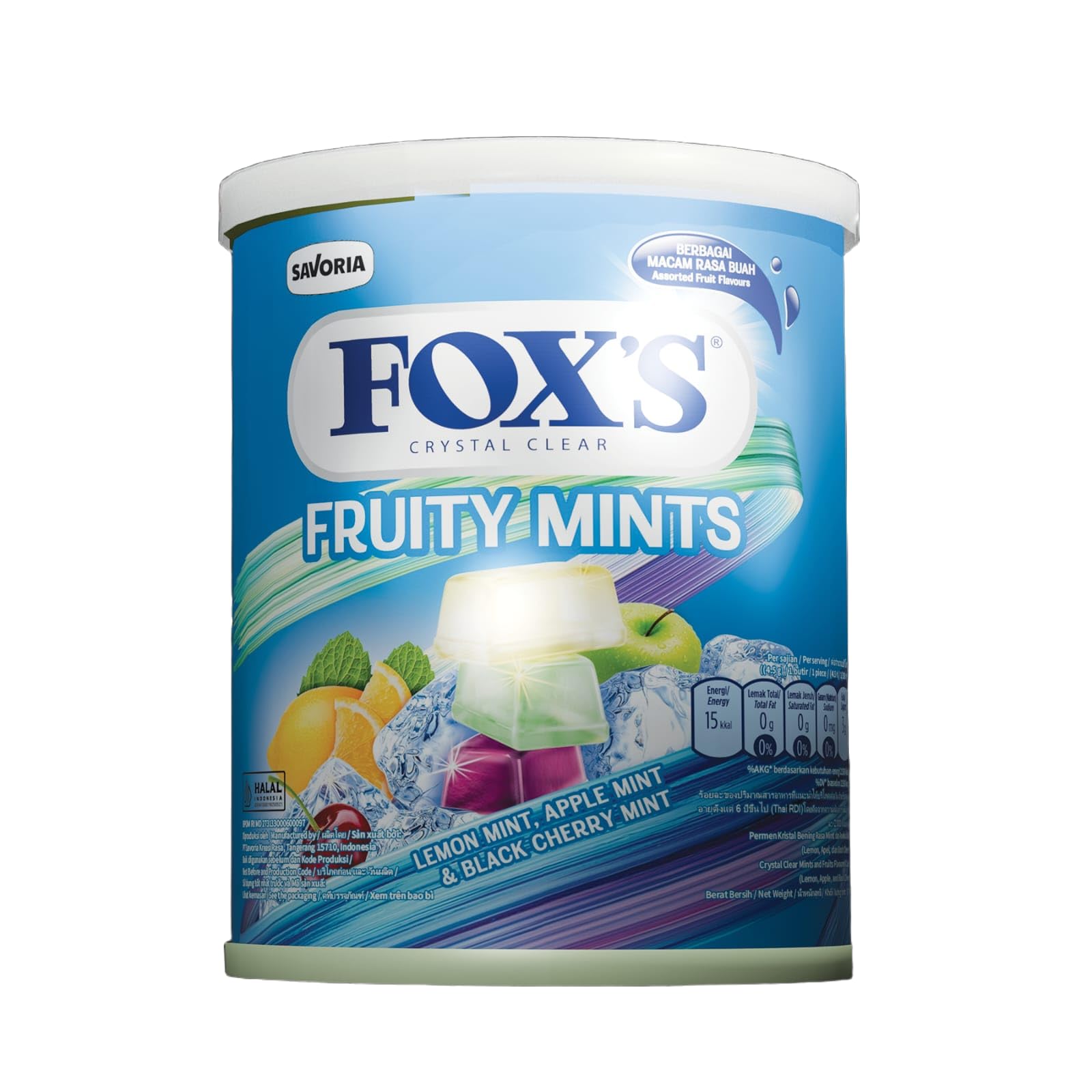 Crystal Clear Fruity Mints | 170g Decorative Tin | Refreshing Hard Candy Assortment for Breath & Treat