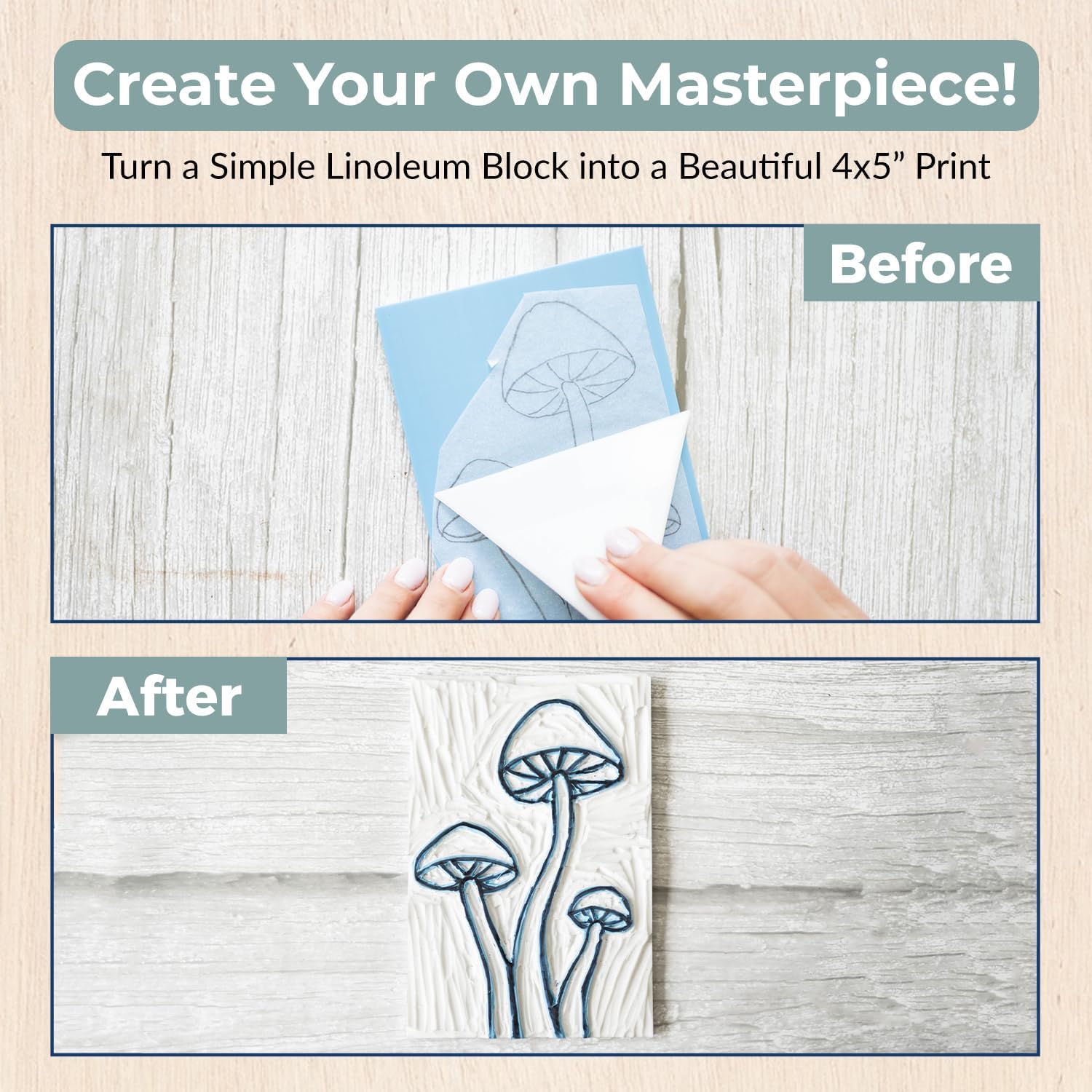 Adults & Crafts Linocut Printmaking Kit