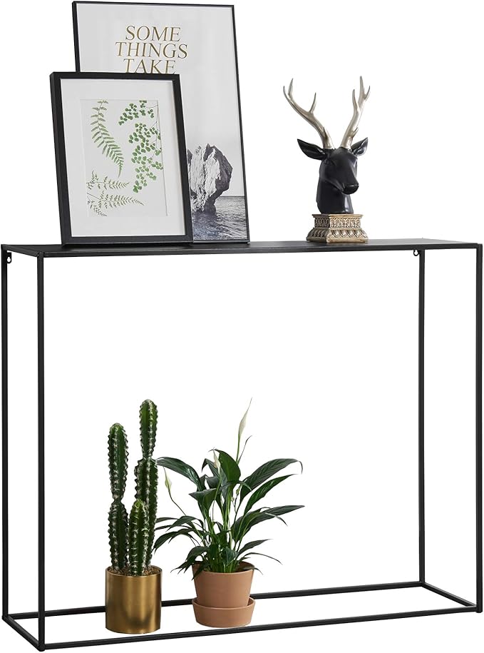 title=[en.casa] Tavolo a Consolle 92 x 115 x 32 cm Metallo in Stile Industriale