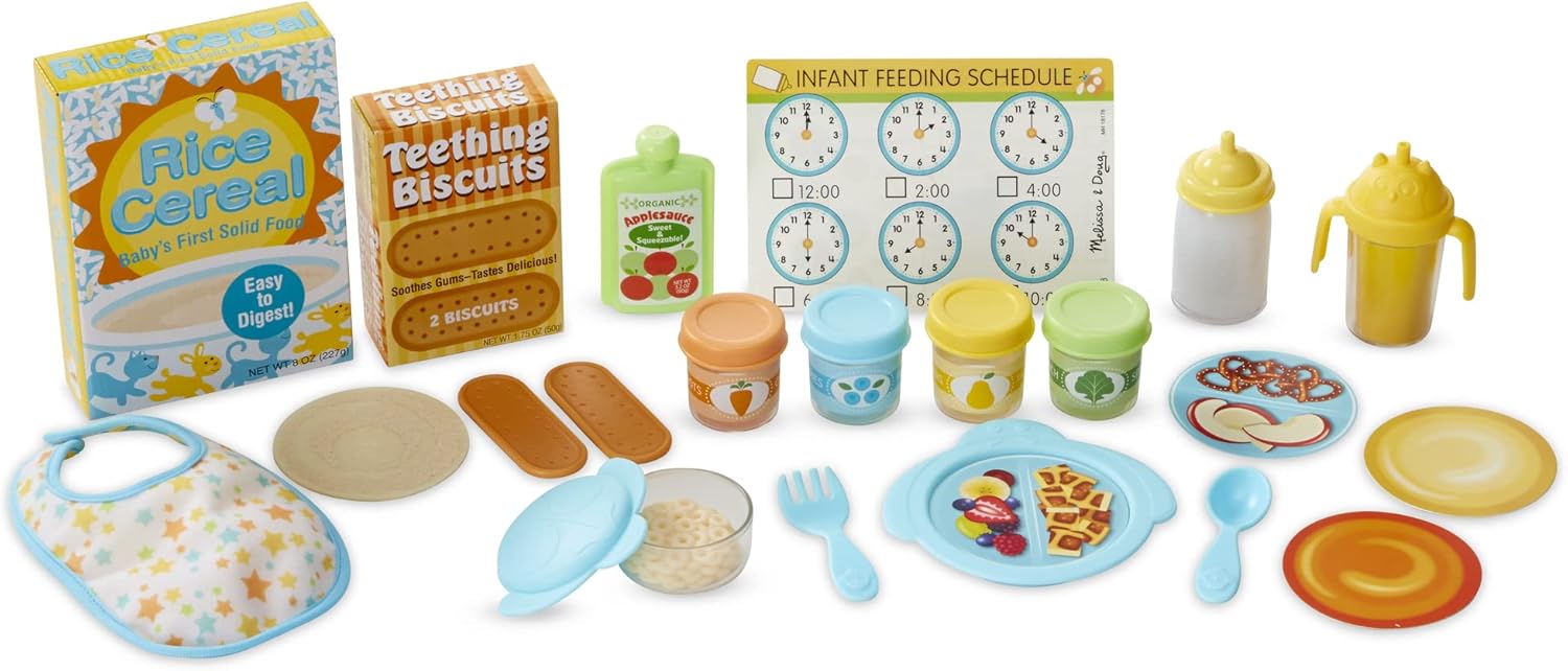 Melissa & Doug Mine to Love Mealtime Play Set (Doll Feeding Accessories