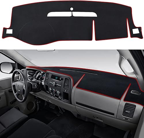 Funda de tablero para Chevy Suburban Tahoe Yukon y Sierra 2007-2014, Avalanche y Silverado 1500 LTZ 2007-2013 decoración interior accesorios (borde