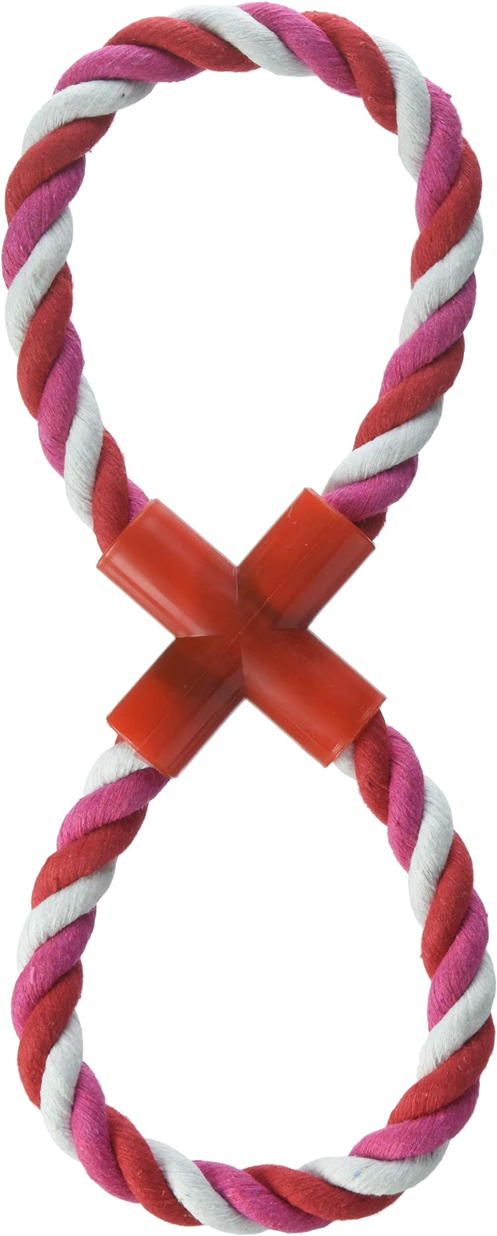 Boss Pet 03897 Digger's Multi-Colored Figure 8 Rope Tug Dog Toy
