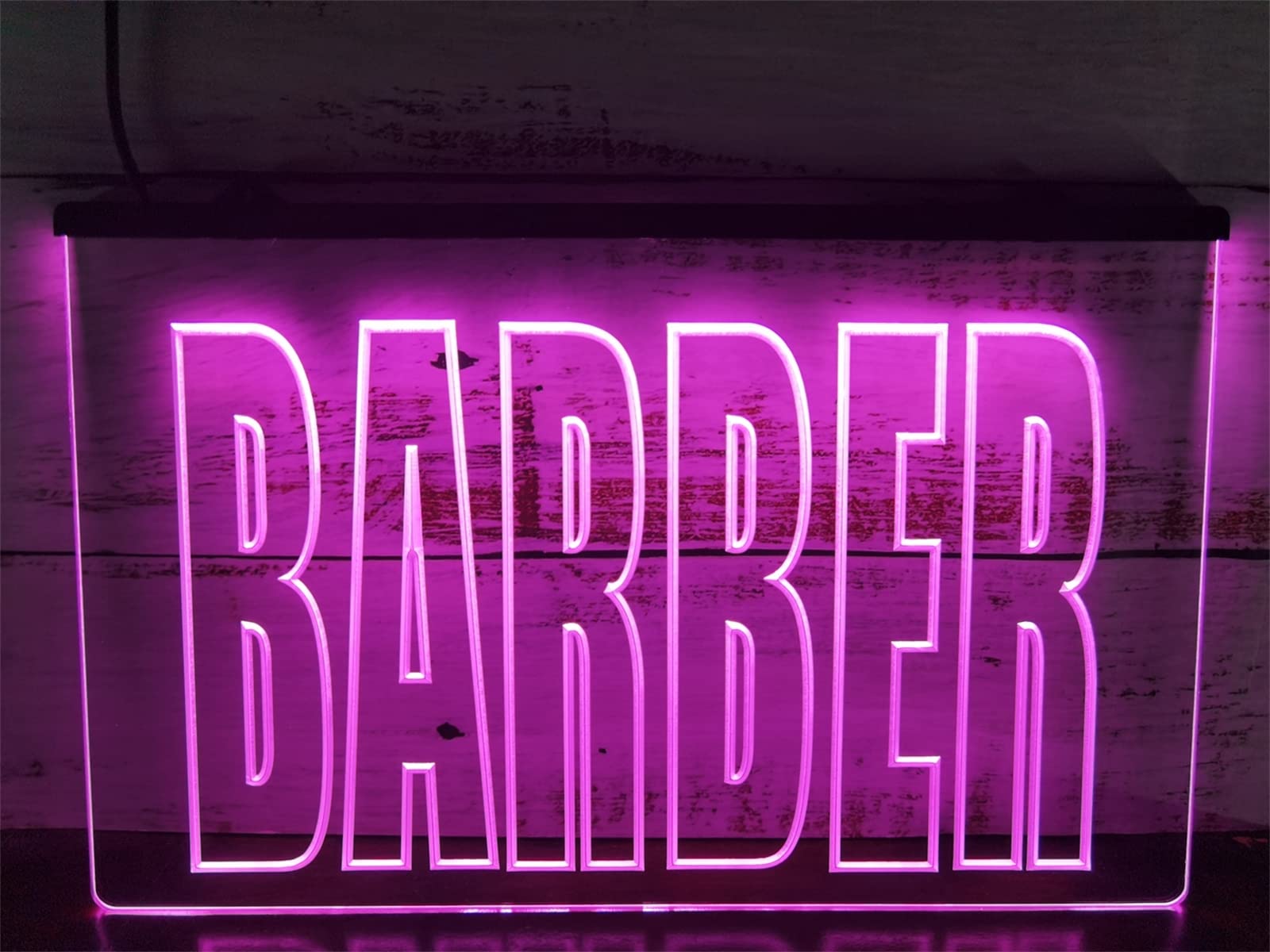 Insegna al Neon LED per Negozio di Barbiere con Parole Personalizzate, luci al Neon con Taglio di Capelli USB per luci notturne per la Decorazione della Parete della Stanza,Rosa,40x30cm