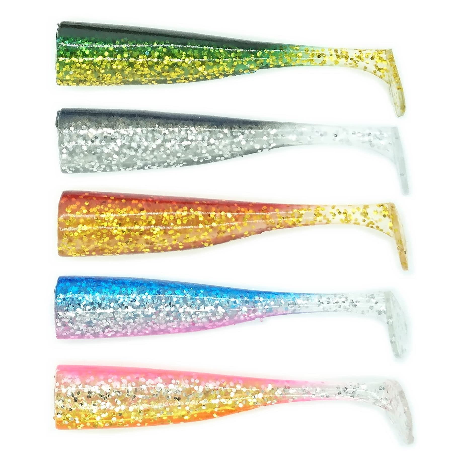 Glory Fish Lu-043 Worm Rabbit Head Spare Body 3 Inch Pack of 5 Assorted
