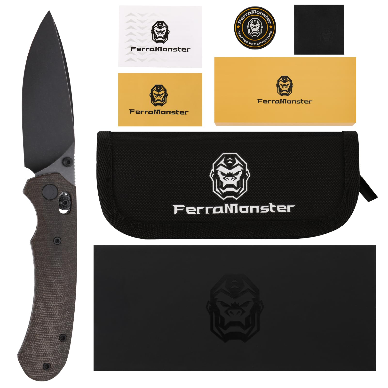 Klappbares Taschenmesser,3.31" 154CM Klinge,Erogonomischer Titan Griff,Jagd Überlebensmesser,EDC Messer für Jagd Camping Überleben Outdoor Angeln Wandern (Grün)