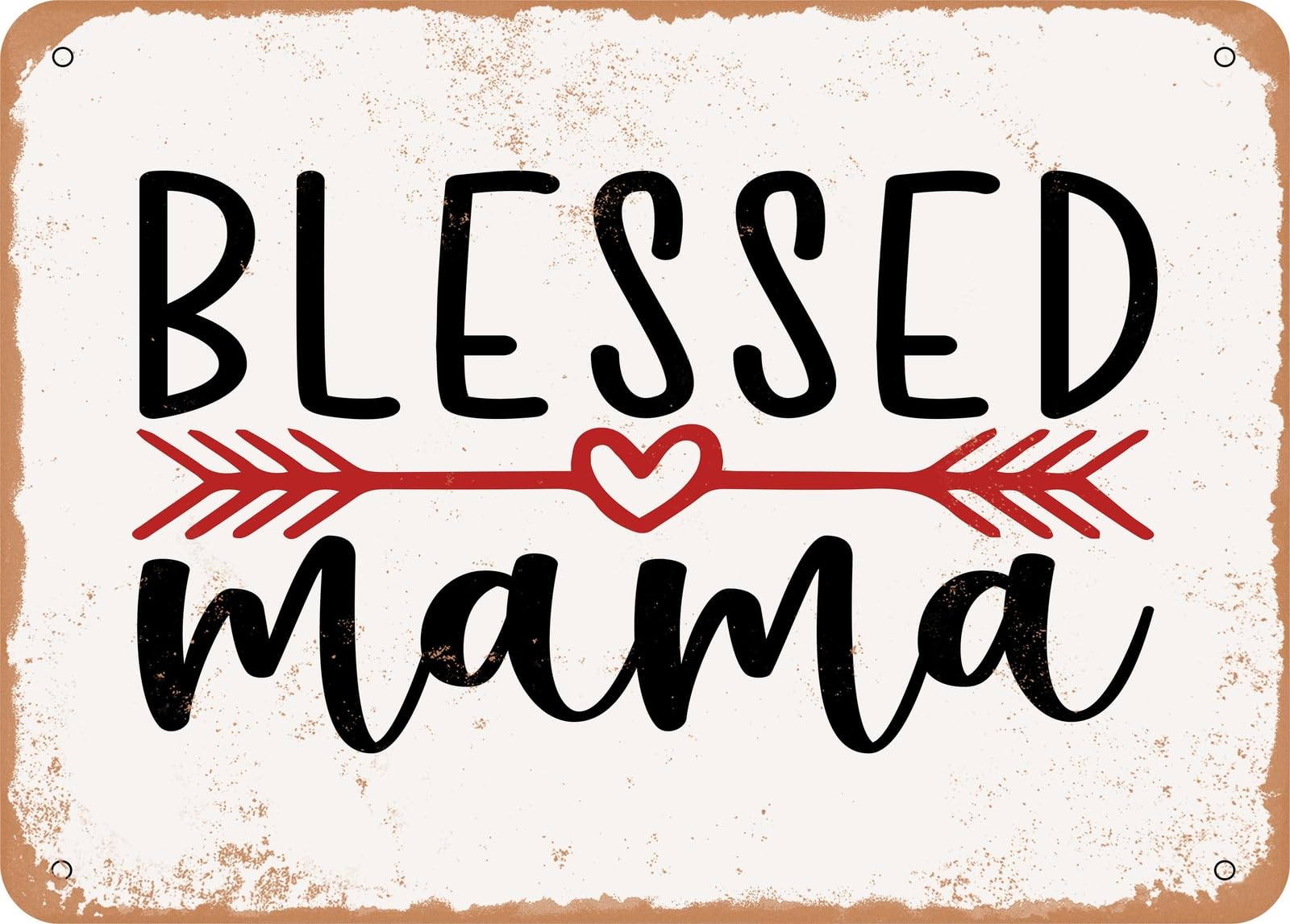 Metal Sign - Blessed Mama - 3 - Vintage Look Sign home decor