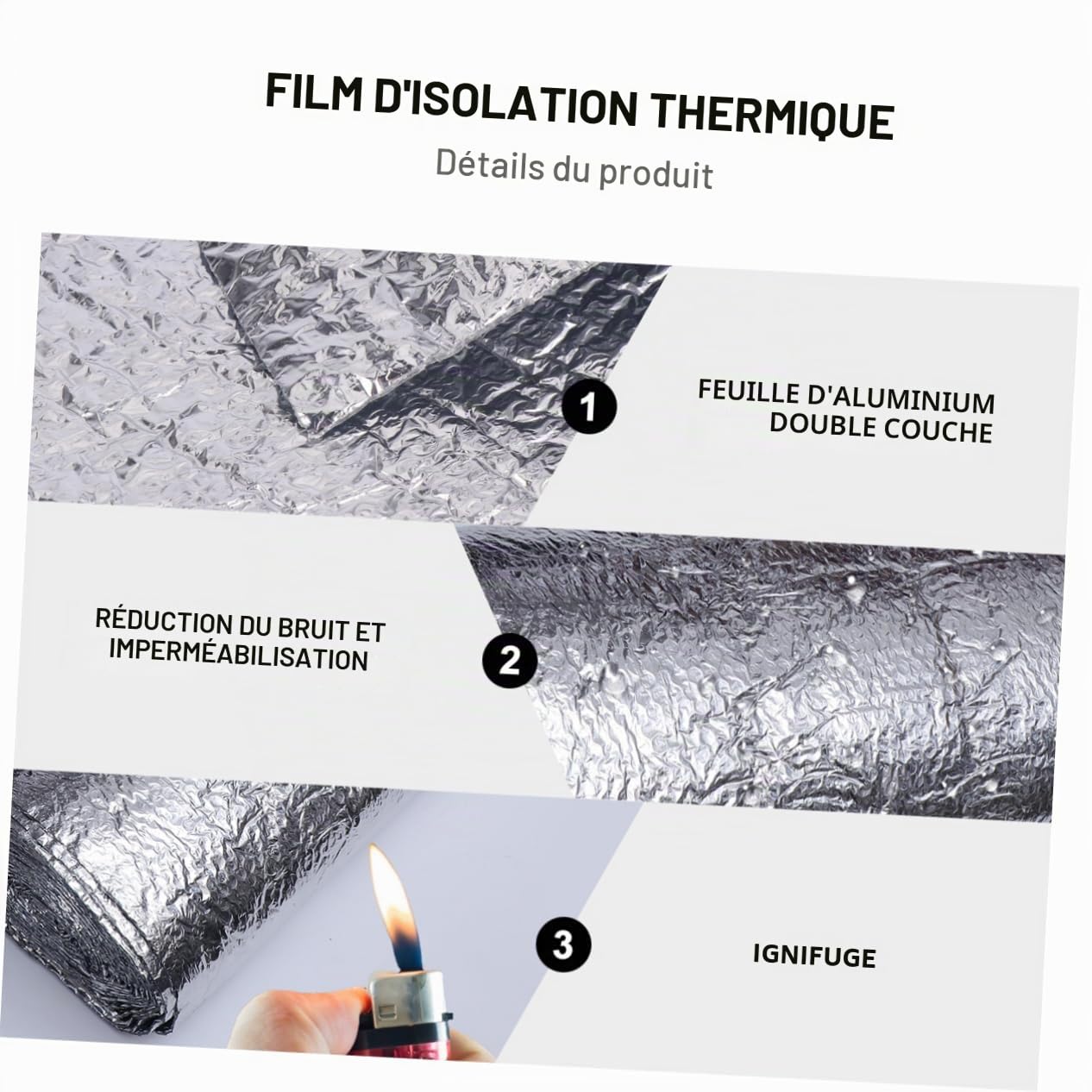 1 Rouleau Film À Bulles Climatiseur Fenêtre Mousse Barrière Radiante Polyéthylène Film D' Thermique Voiture Pare-Soleil Film Multi-Usages Pare-Soleil